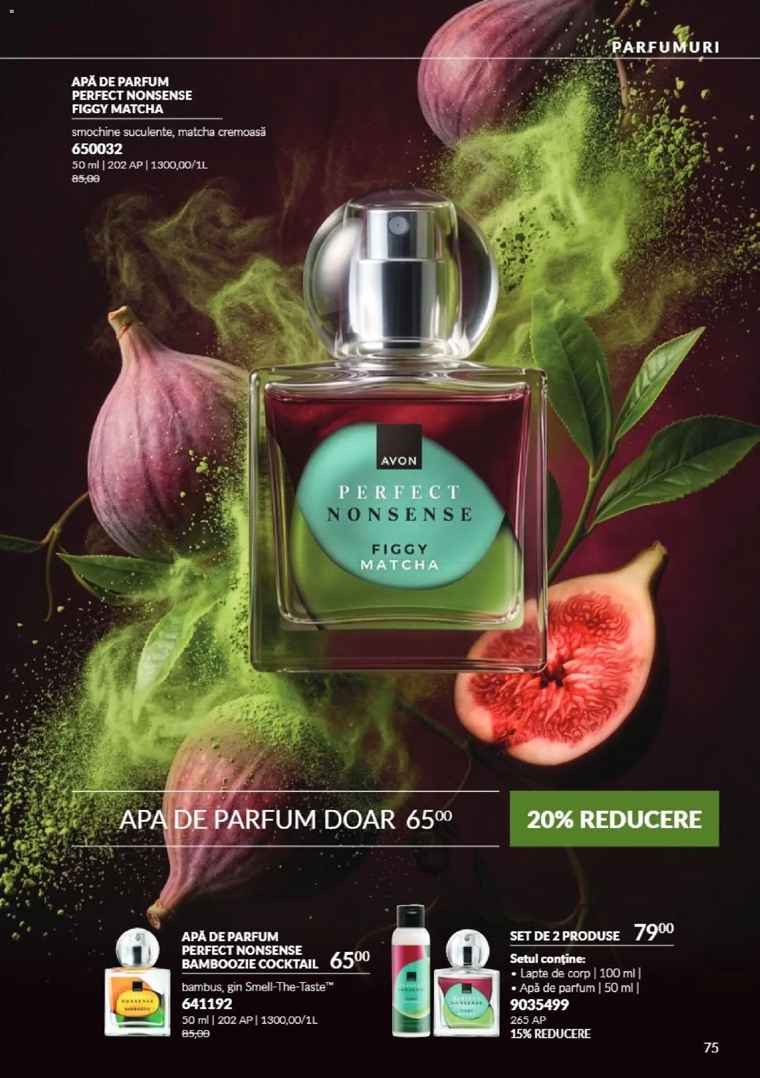 Catalog Avon 1 - 31 Octombrie 2026 | Pagina 75 | Produse: Apă de parfum, Lapte de corp, Cocktail, Gin