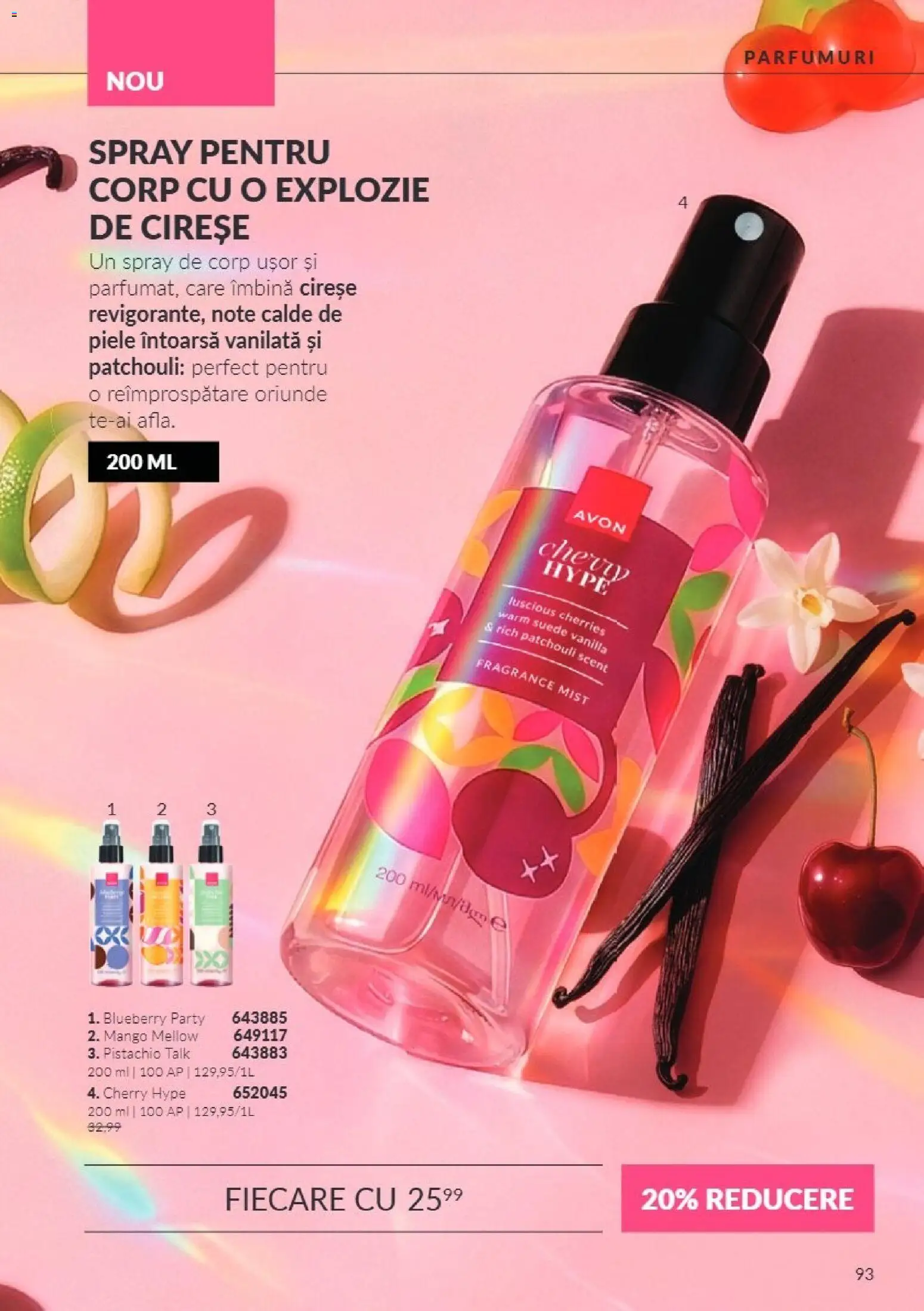 Catalog Avon 1 - 31 Octombrie 2026 | Pagina 93 | Produse: Cireșe, Mango