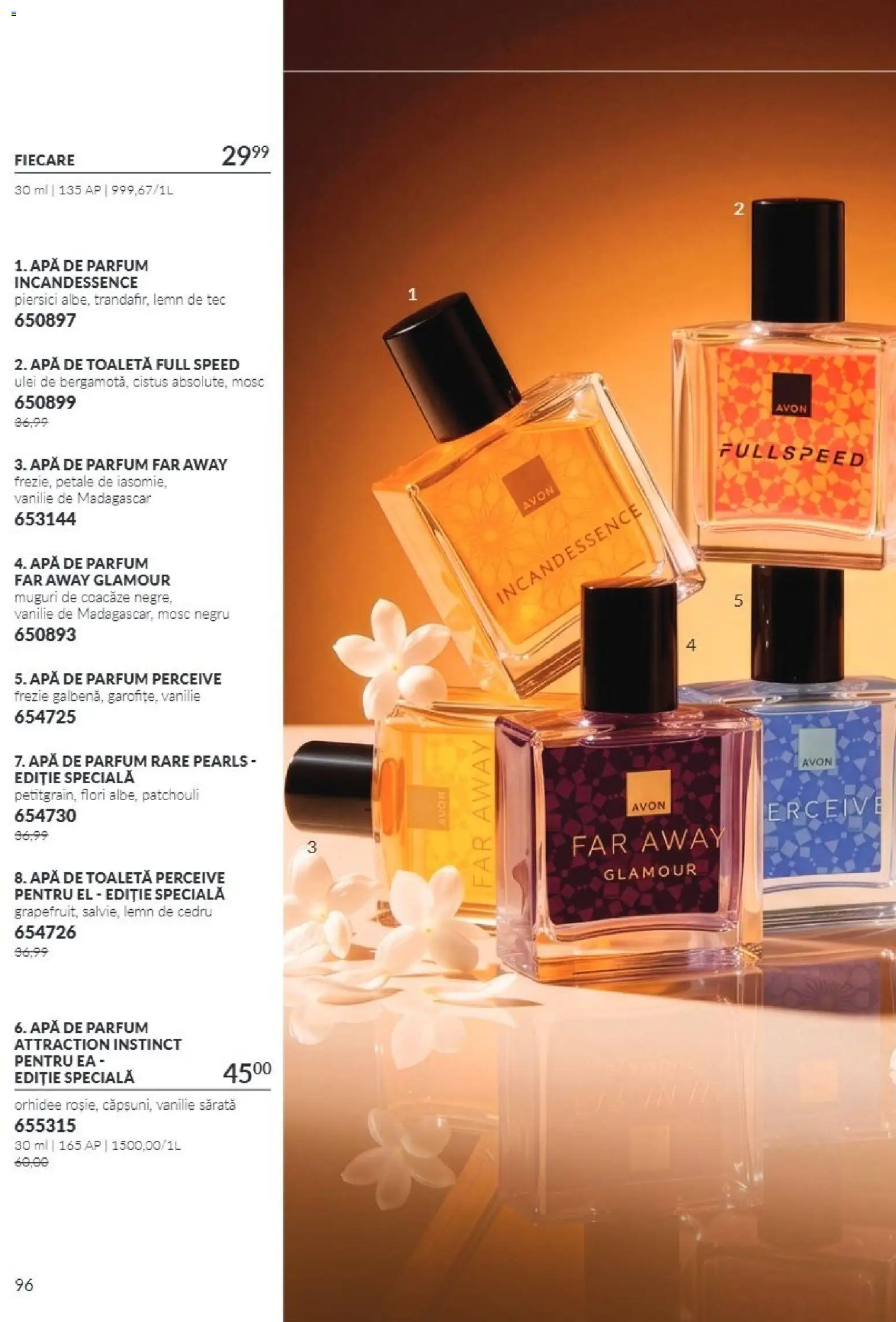 Catalog Avon 1 - 31 Octombrie 2026 | Pagina 96 | Produse: Toaletă, Parfum, Ulei, Piersici