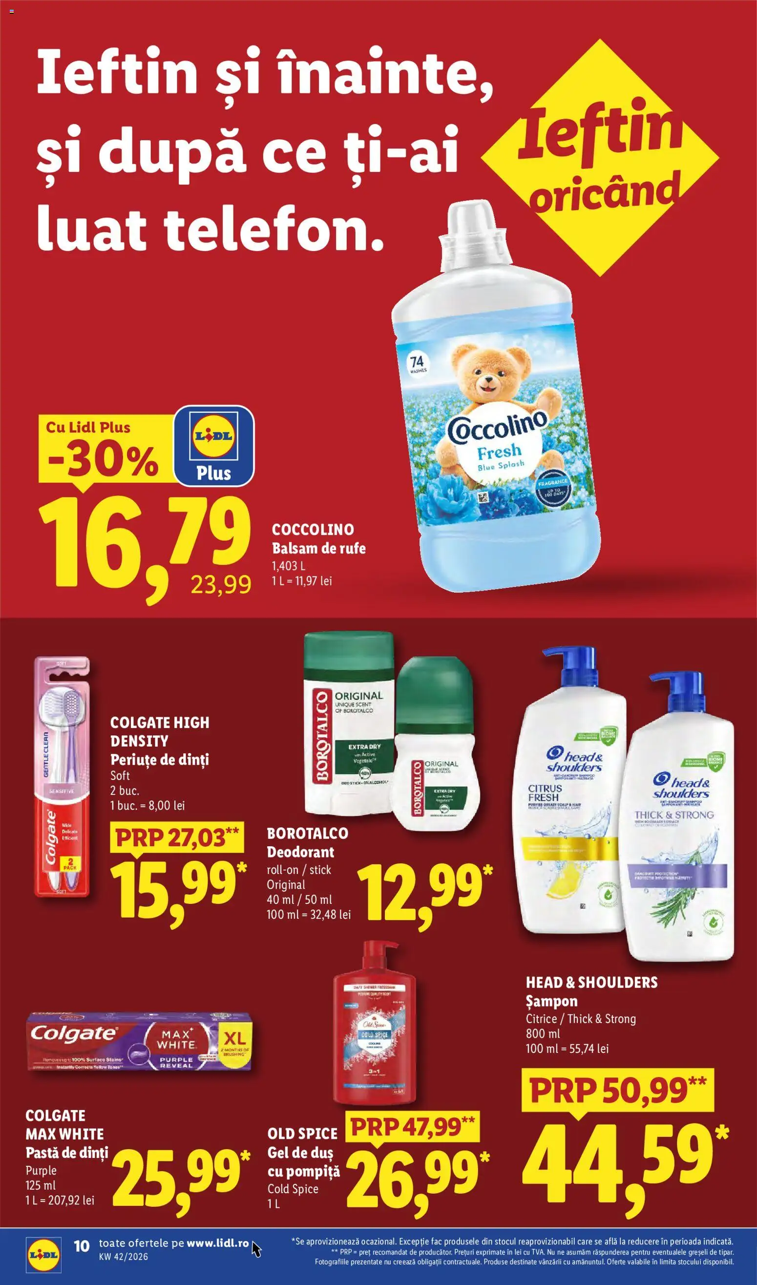 Catalog LIDL 12 - 17 Octombrie 2026 | Pagina 10 | Produse: Old Spice, Toner, Duș, Plus