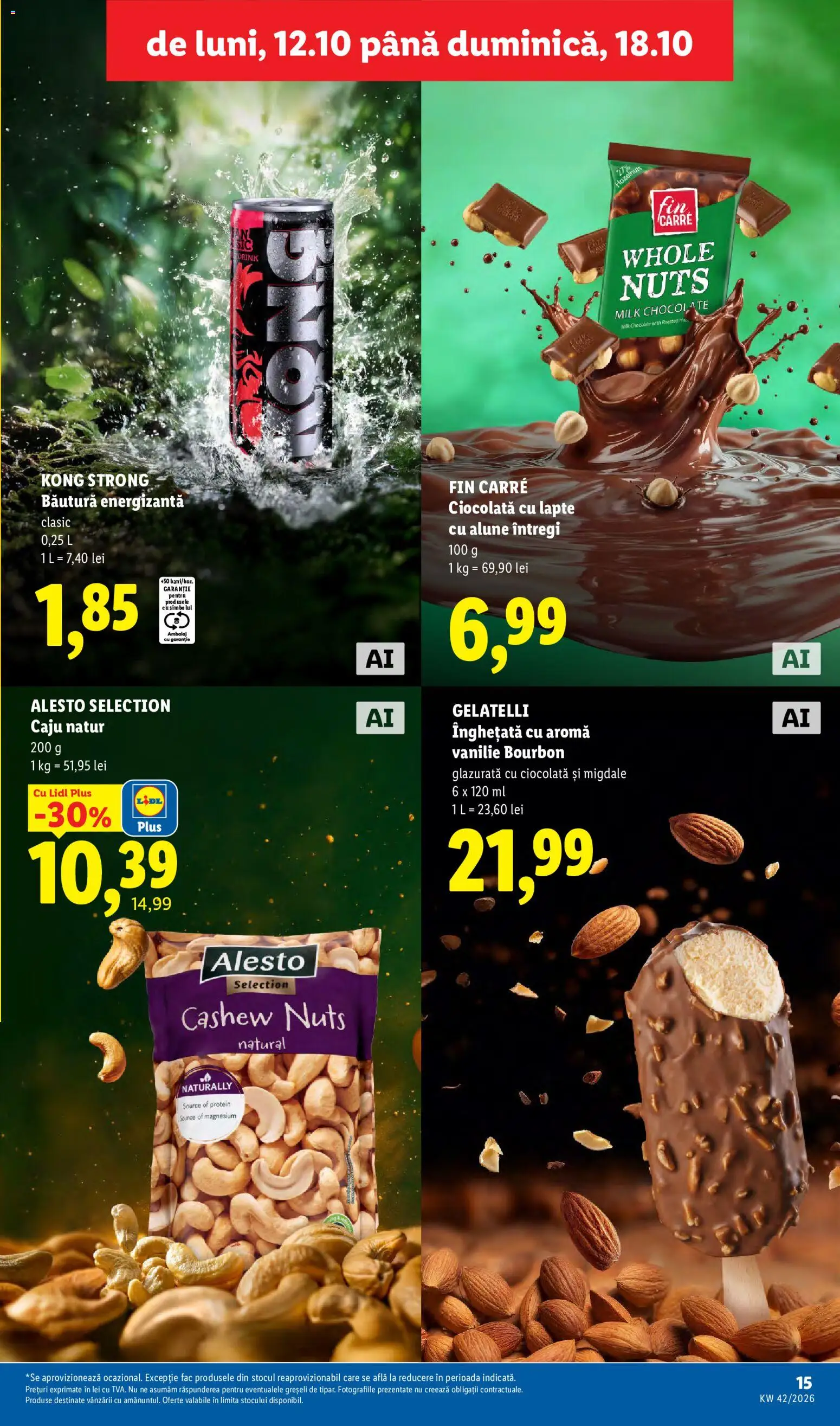 Catalog LIDL 12 - 17 Octombrie 2026 | Pagina 15 | Produse: Alesto selection, Lapte, Bourbon, Plus