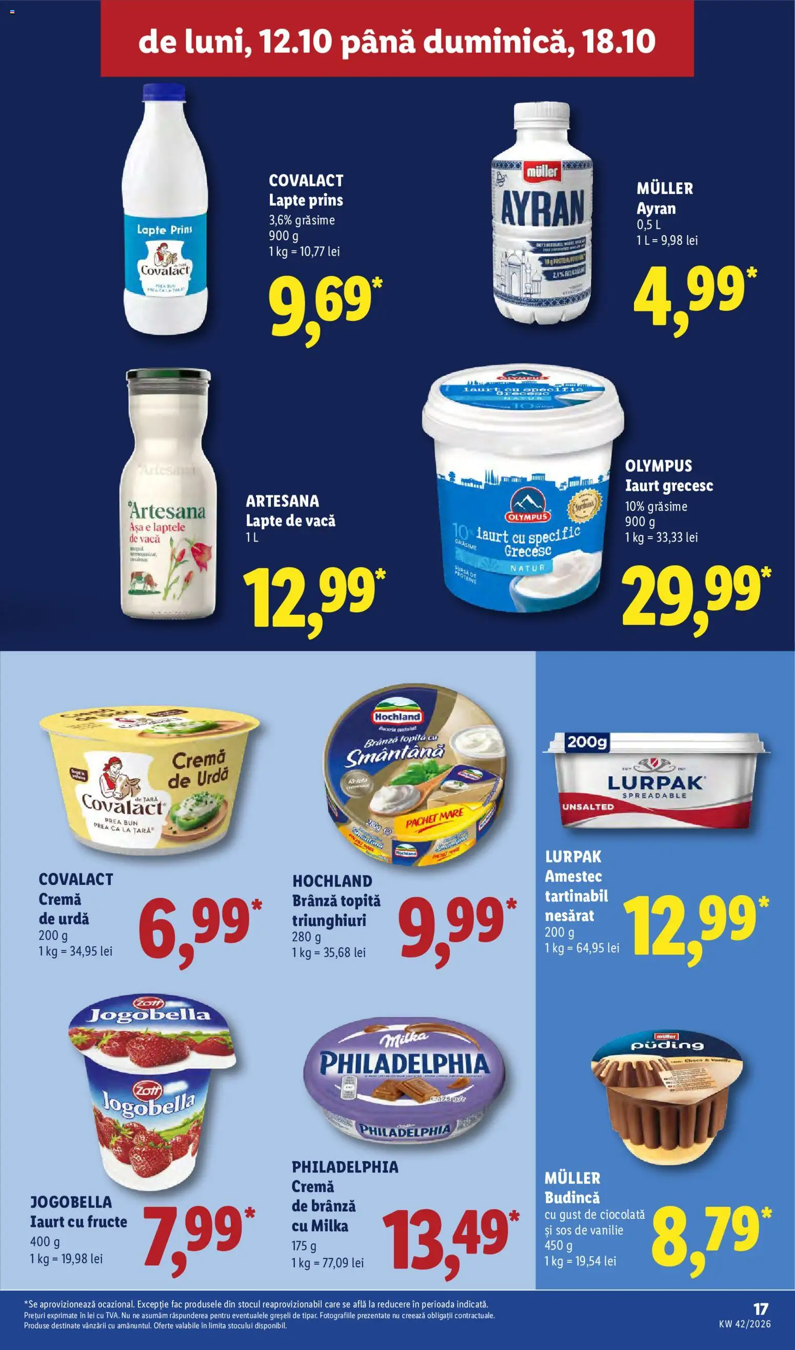 Catalog LIDL 12 - 17 Octombrie 2026 | Pagina 17 | Produse: Lurpak, Iaurt, Cremă, Smântână