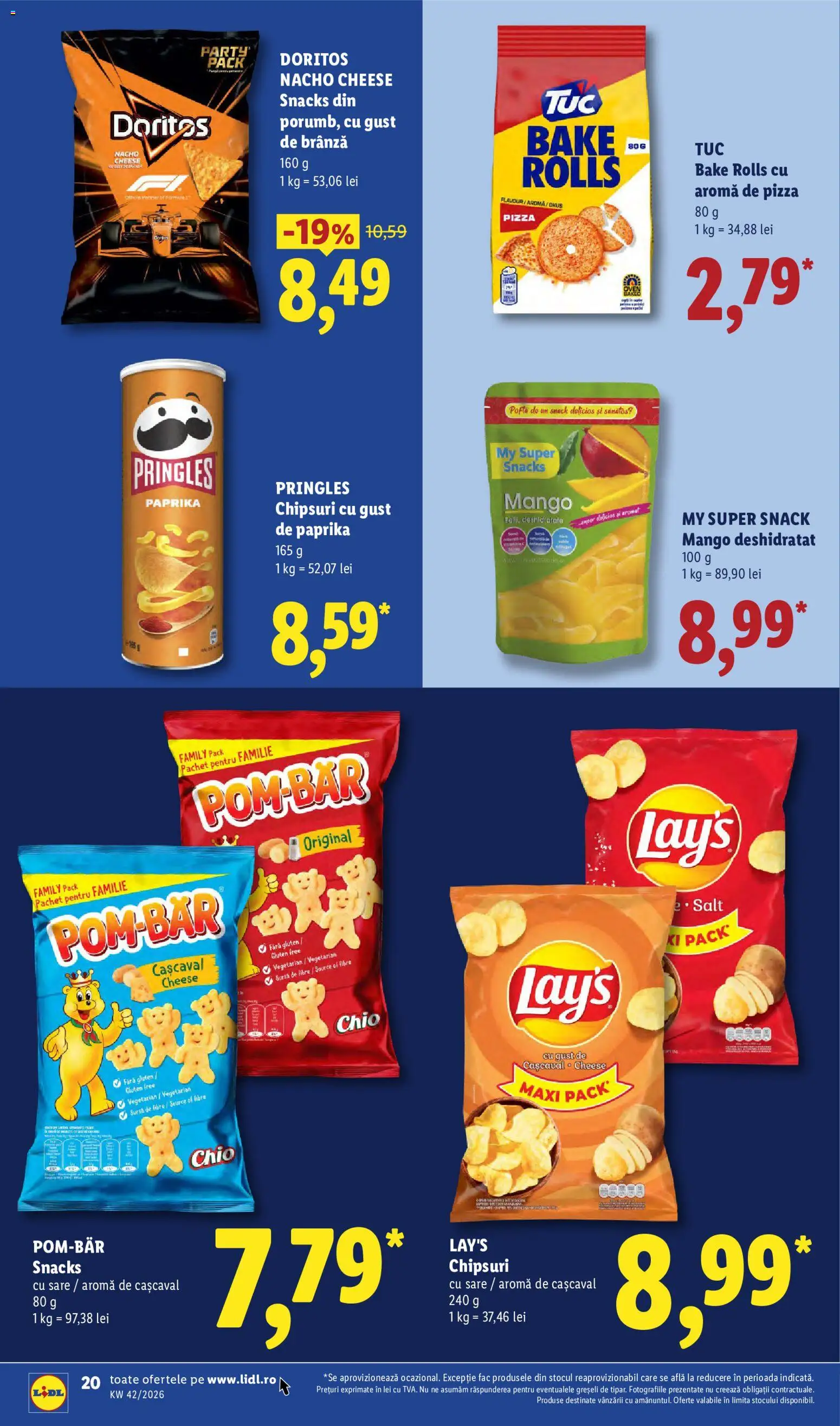 Catalog LIDL 12 - 17 Octombrie 2026 | Pagina 20 | Produse: Pringles, Pizza, Doritos, Fructe
