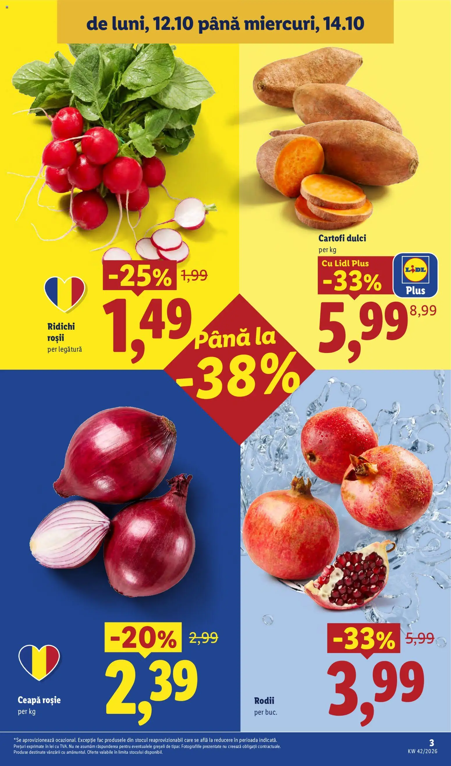 Catalog LIDL 12 - 17 Octombrie 2026 | Pagina 3 | Produse: Cartofi dulci, Roșii, Ridichi, Cartofi