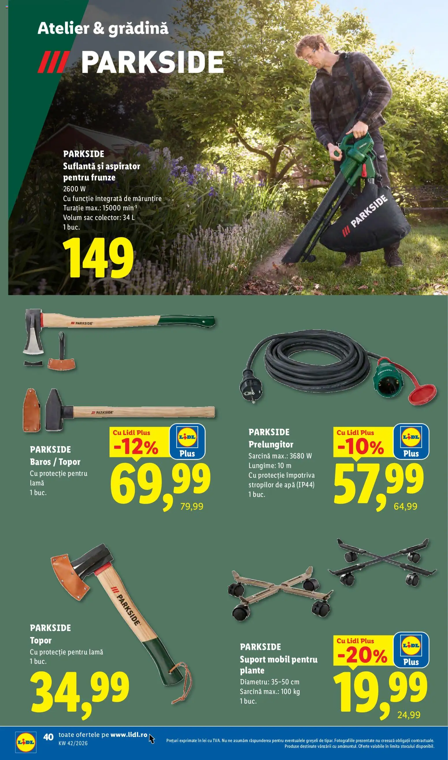 Catalog LIDL 12 - 17 Octombrie 2026 | Pagina 40 | Produse: Aspirator, Parkside, Apă, Suport