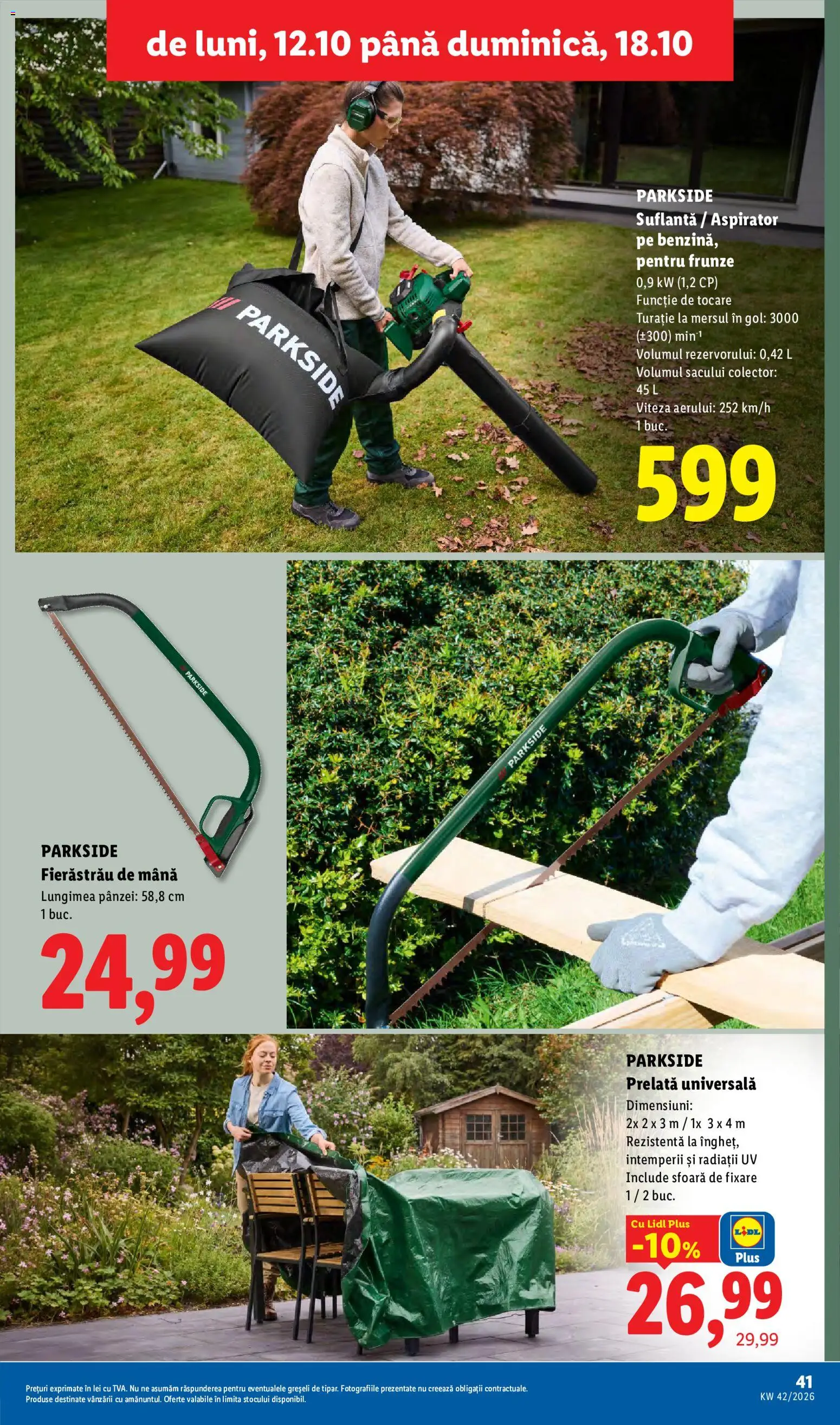 Catalog LIDL 12 - 17 Octombrie 2026 | Pagina 41 | Produse: Suflantă, Aspirator, Parkside, Plus