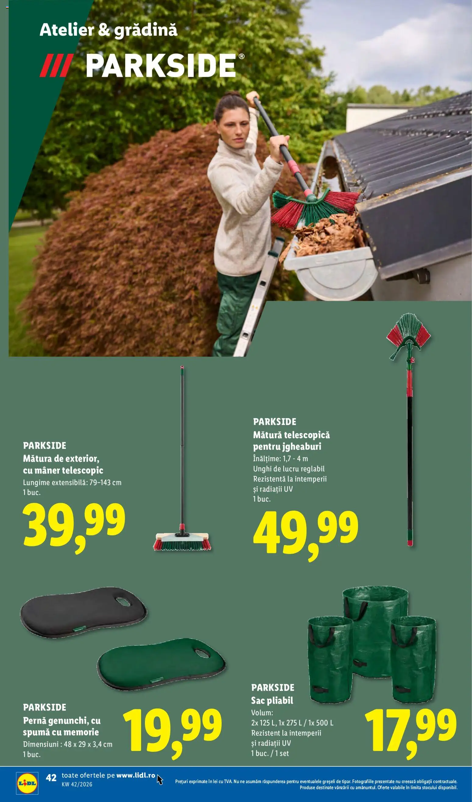Catalog LIDL 12 - 17 Octombrie 2026 | Pagina 42 | Produse: Memorie, Gradina, Pernă, Parkside