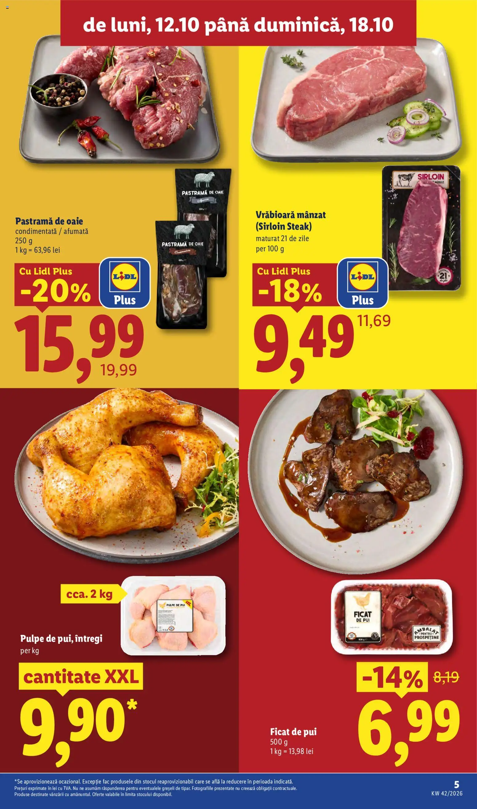 Catalog LIDL 12 - 17 Octombrie 2026 | Pagina 5 | Produse: Pui, Plus