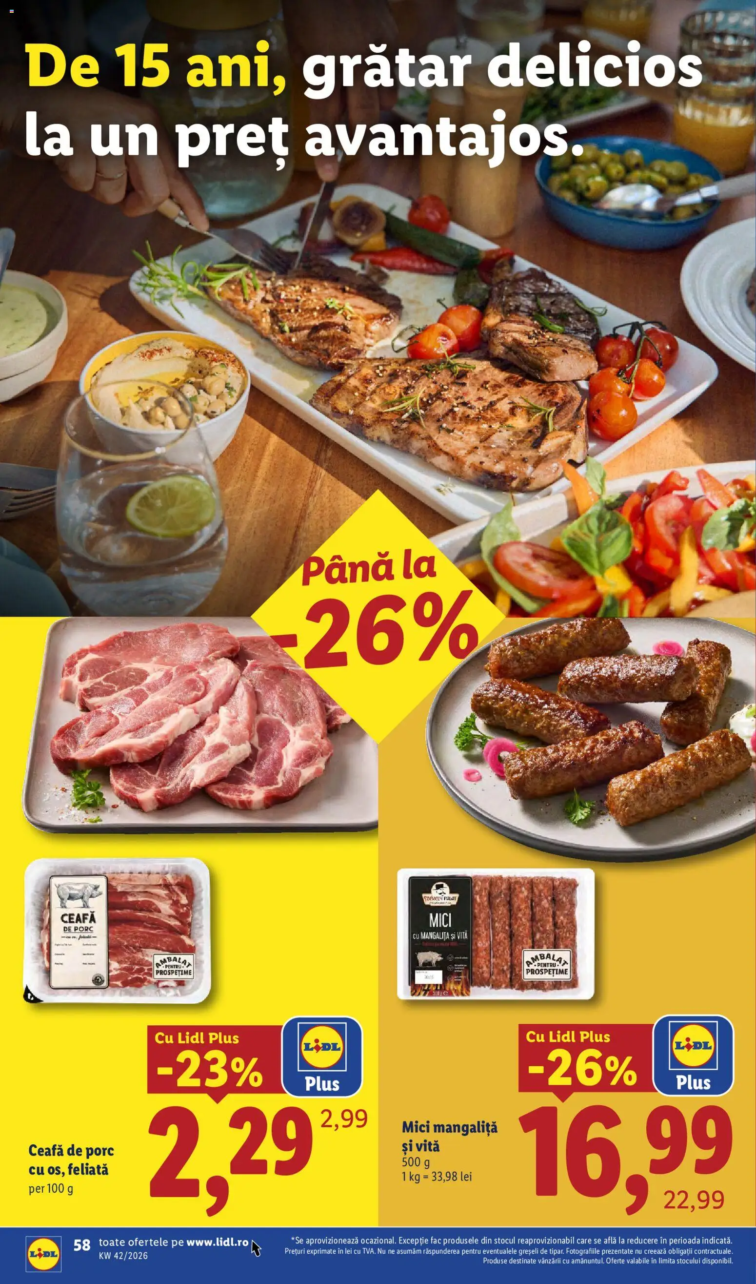 Catalog LIDL 12 - 17 Octombrie 2026 | Pagina 58 | Produse: Vită, Ceafa de porc, Grătar, Mici
