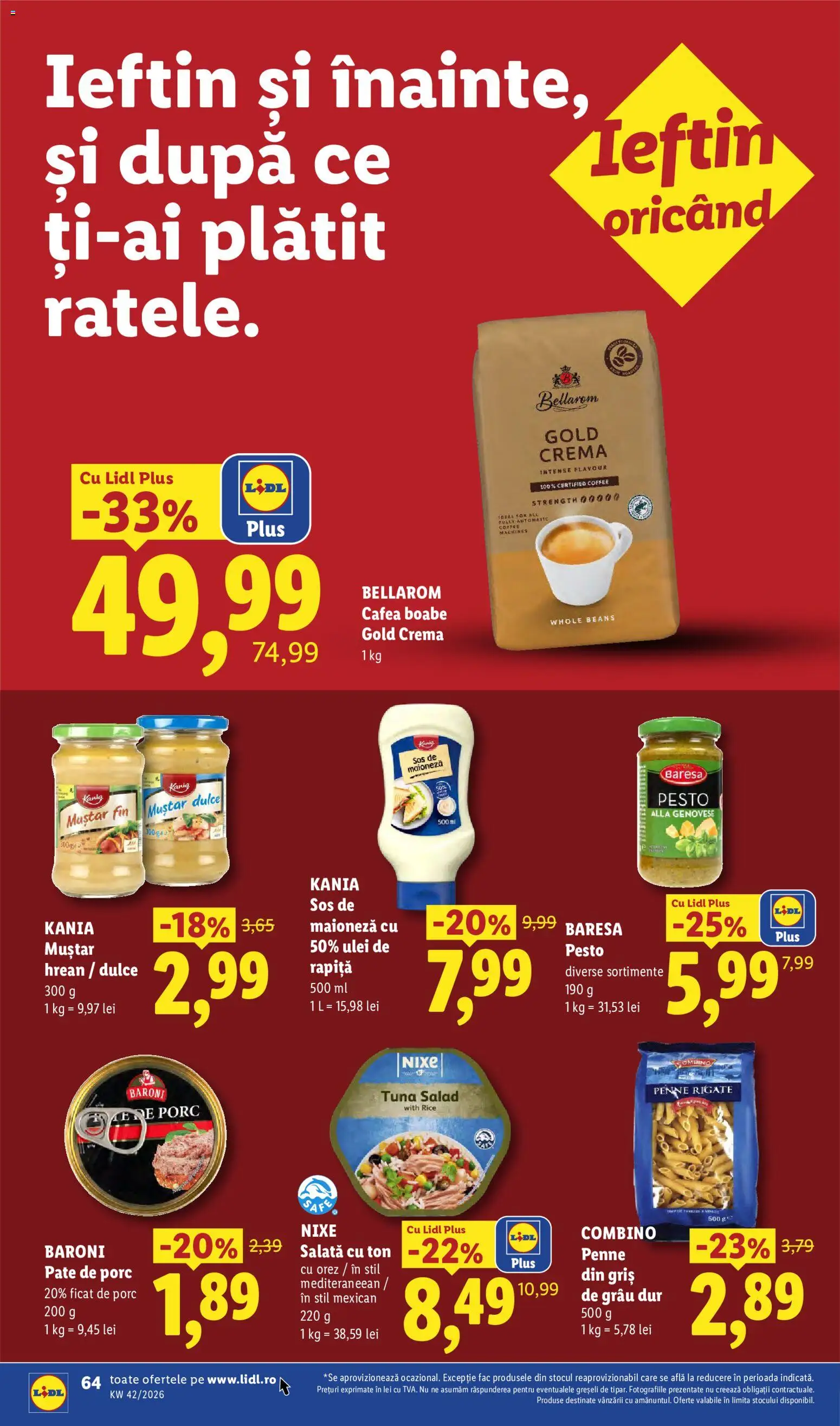 Catalog LIDL 12 - 17 Octombrie 2026 | Pagina 64 | Produse: Cremă, Combino, Salată, Sos
