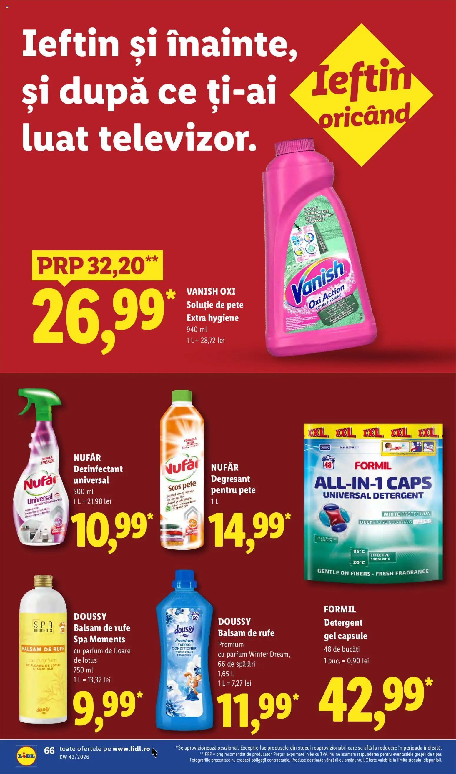 Catalog LIDL 12 - 17 Octombrie 2026 | Pagina 66 | Produse: Balsam, Detergent, Vanish, Dezinfectant
