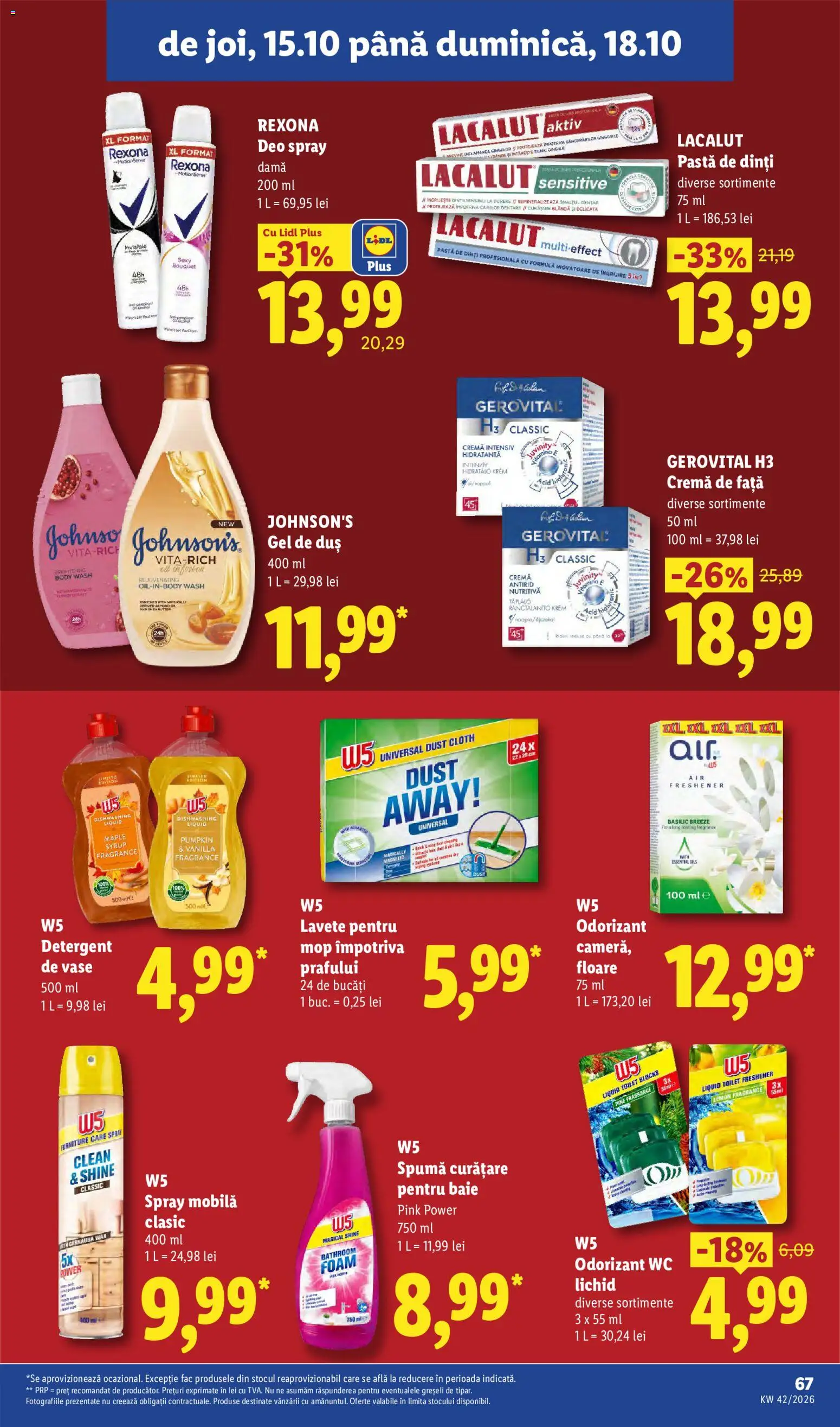 Catalog LIDL 12 - 17 Octombrie 2026 | Pagina 67 | Produse: Clean, Vase, Mop, Deodorant