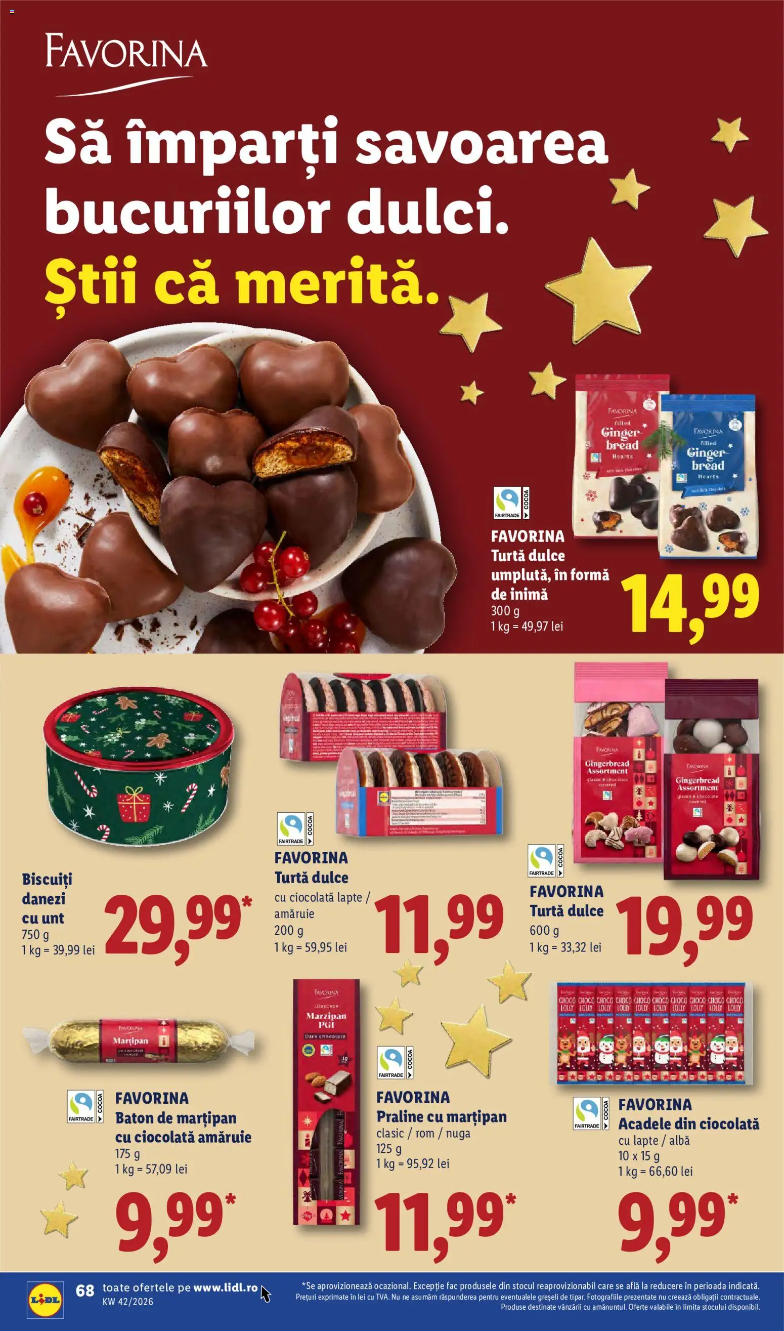 Catalog LIDL 12 - 17 Octombrie 2026 | Pagina 68 | Produse: Praline, Unt, Rom, Turtă dulce