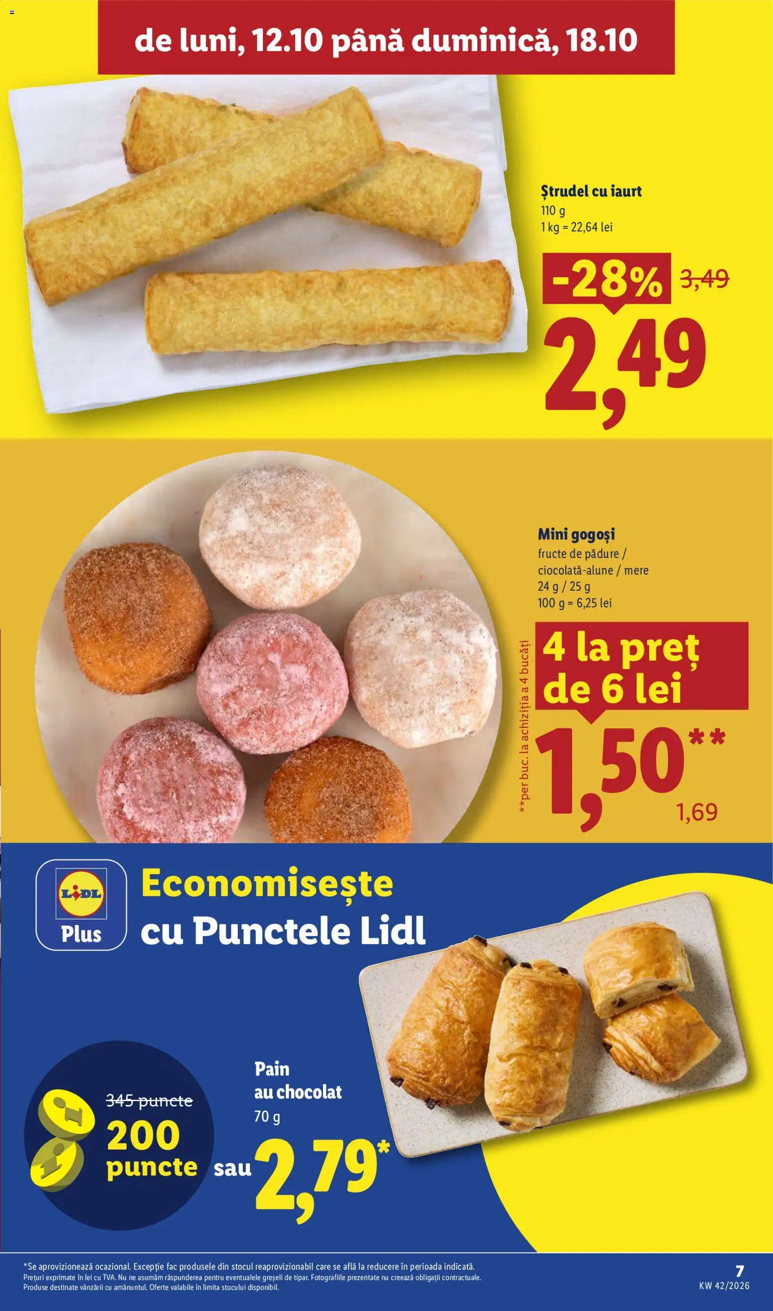 Catalog LIDL 12 - 17 Octombrie 2026 | Pagina 7 | Produse: Pain au chocolat, Iaurt, Gogoși, Fructe