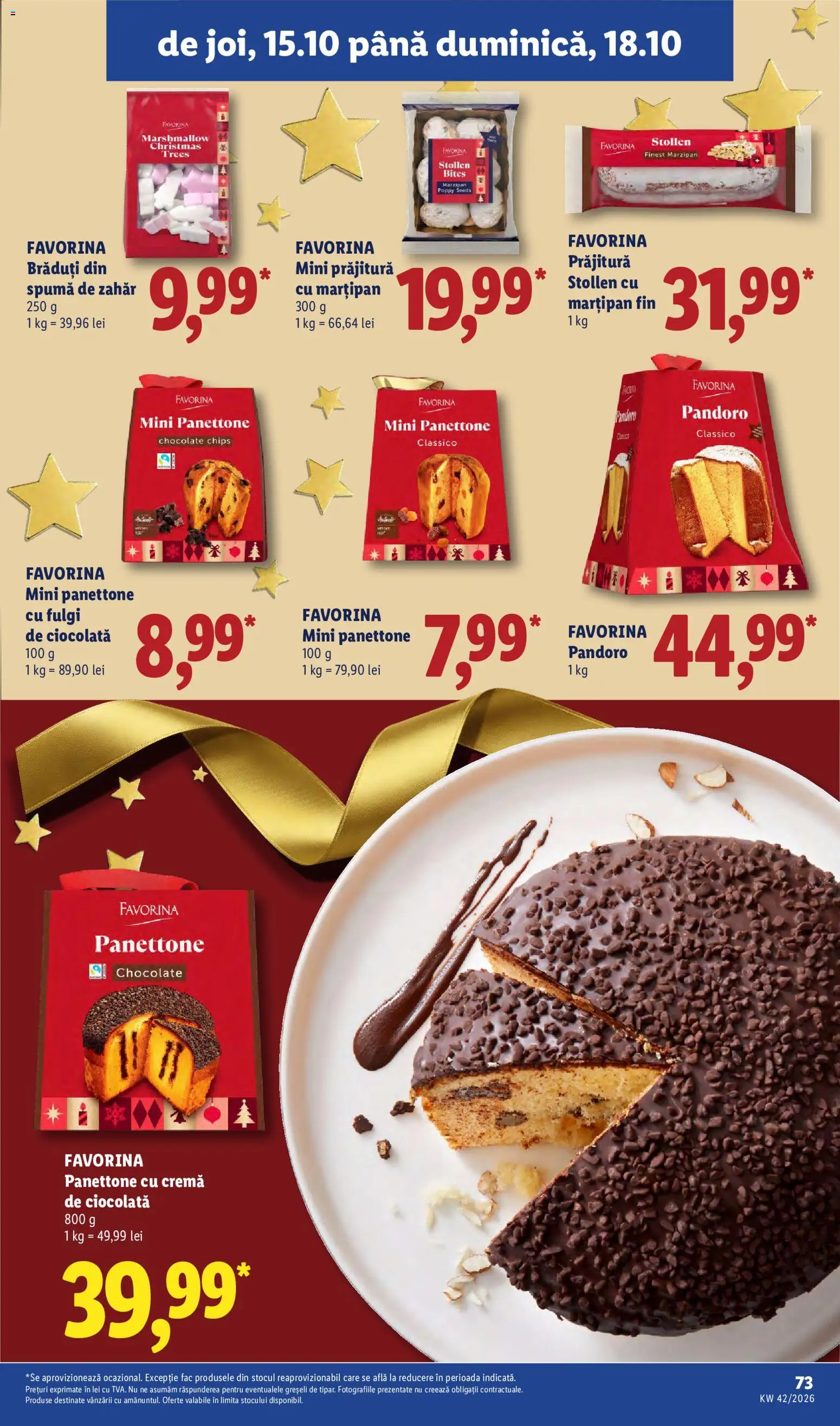 Catalog LIDL 12 - 17 Octombrie 2026 | Pagina 73 | Produse: Prăjitură, Ciocolată, Fulgi, Zahăr