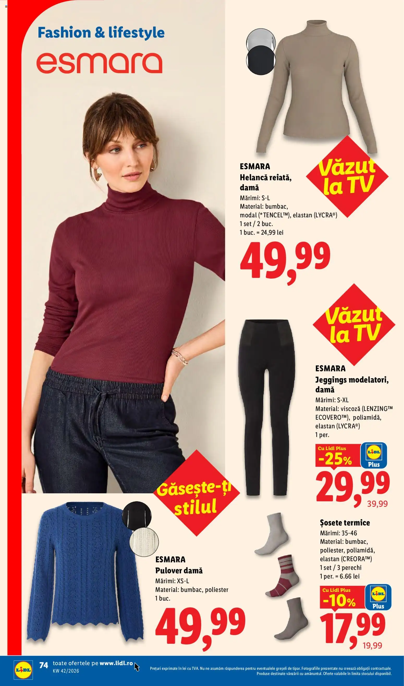 Catalog LIDL 12 - 17 Octombrie 2026 | Pagina 74 | Produse: Sport, Pulover, Șosete, Plus