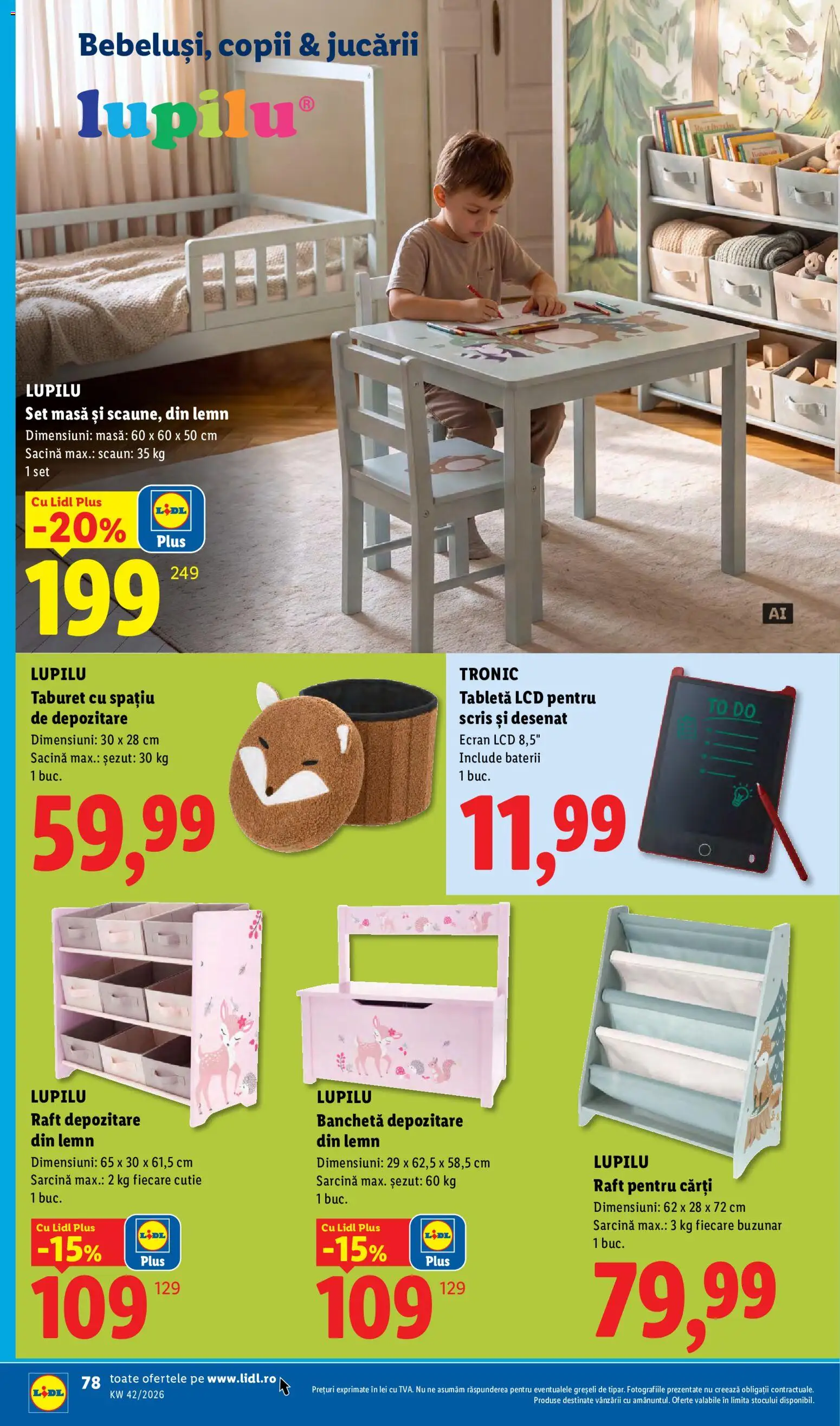 Catalog LIDL 12 - 17 Octombrie 2026 | Pagina 78 | Produse: Raft, Masă, Taburet, Cărți