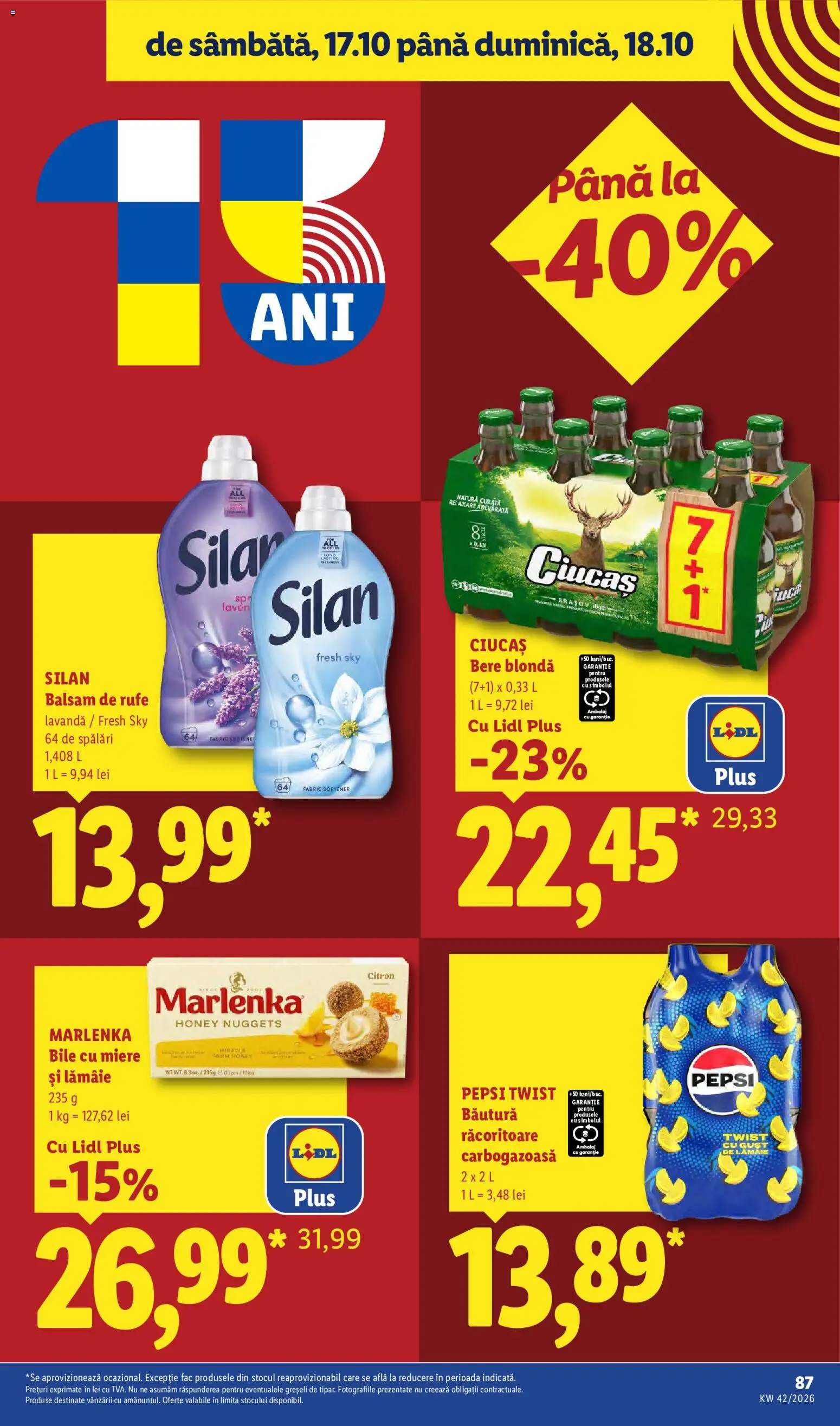 Catalog LIDL 12 - 17 Octombrie 2026 | Pagina 87 | Produse: Silan, Bautura racoritoare, Pepsi, Plus