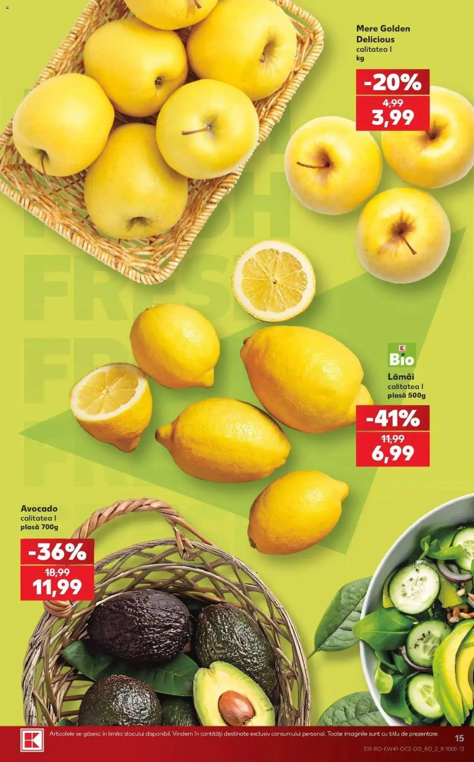 Catalog Kaufland 7 - 12 Octombrie 2026 | Pagina 15 | Produse: Lamai, Mere, Avocado
