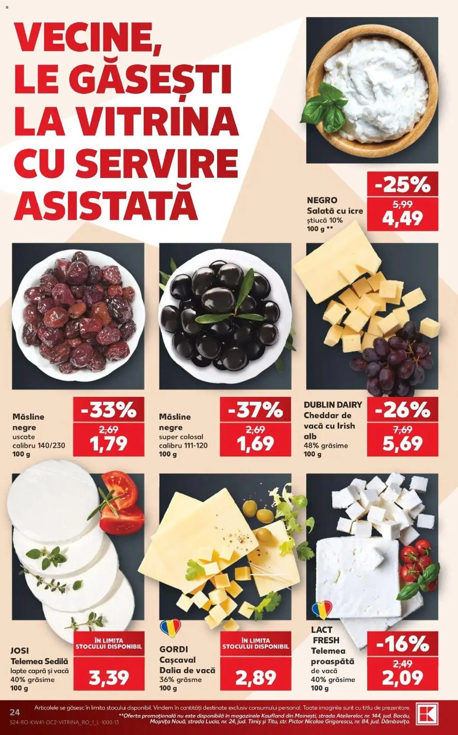 Catalog Kaufland 7 - 12 Octombrie 2026 | Pagina 24 | Produse: Gordi, Măsline, Lapte, Salată