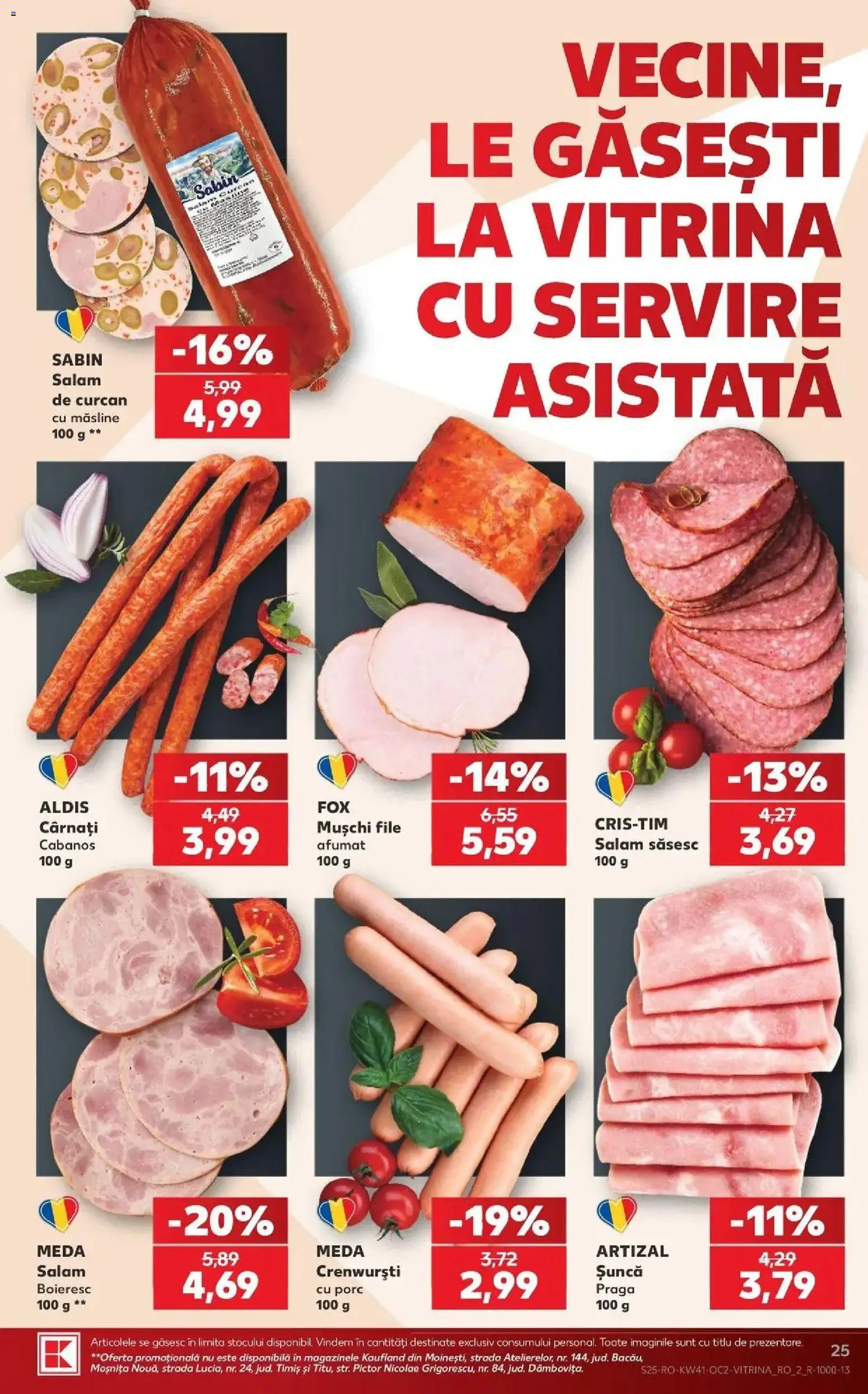 Catalog Kaufland 7 - 12 Octombrie 2026 | Pagina 25 | Produse: Sabin, Măsline, Mușchi, Șuncă