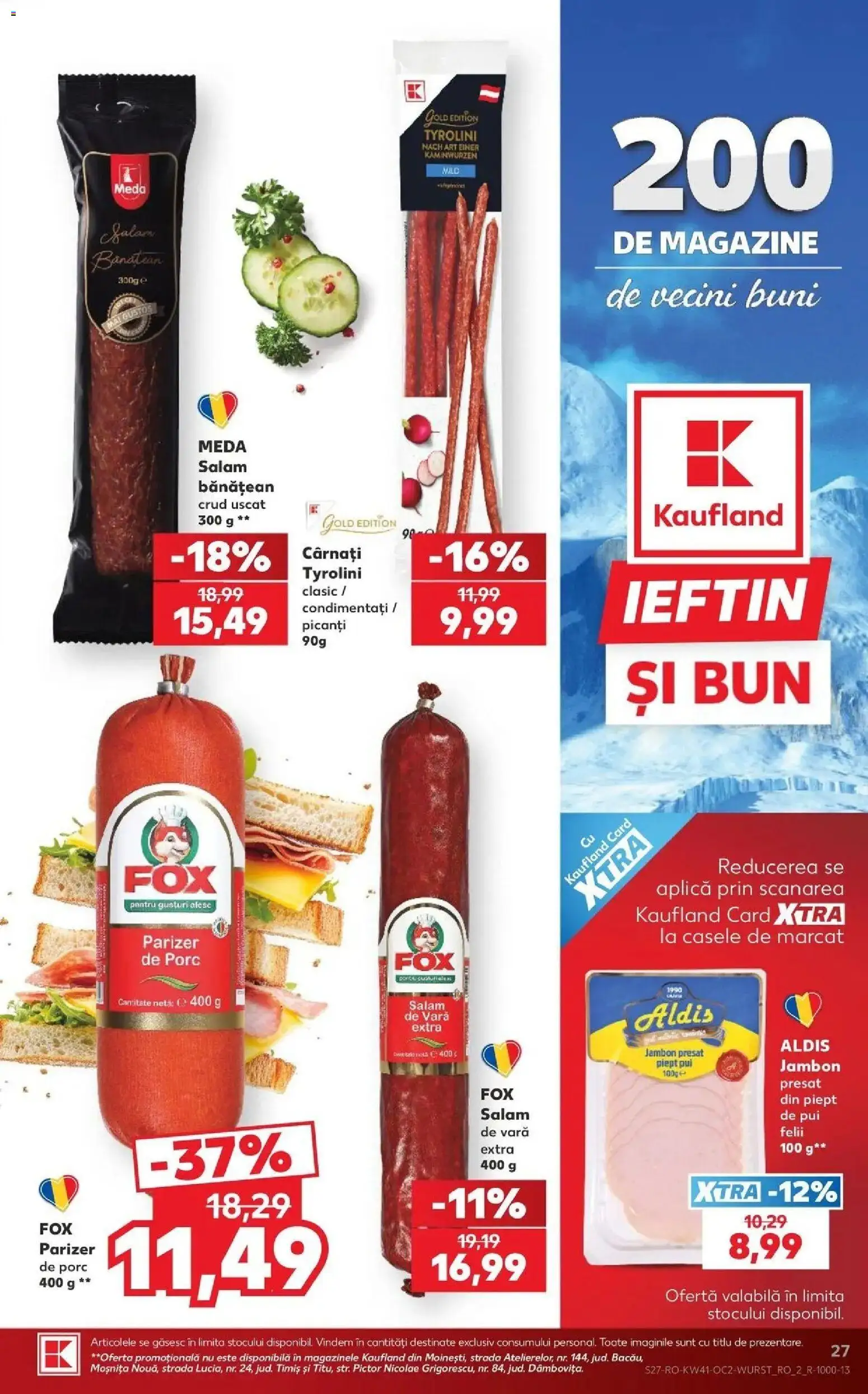 Catalog Kaufland 7 - 12 Octombrie 2026 | Pagina 27 | Produse: Aplică, Art, Pui, Salam
