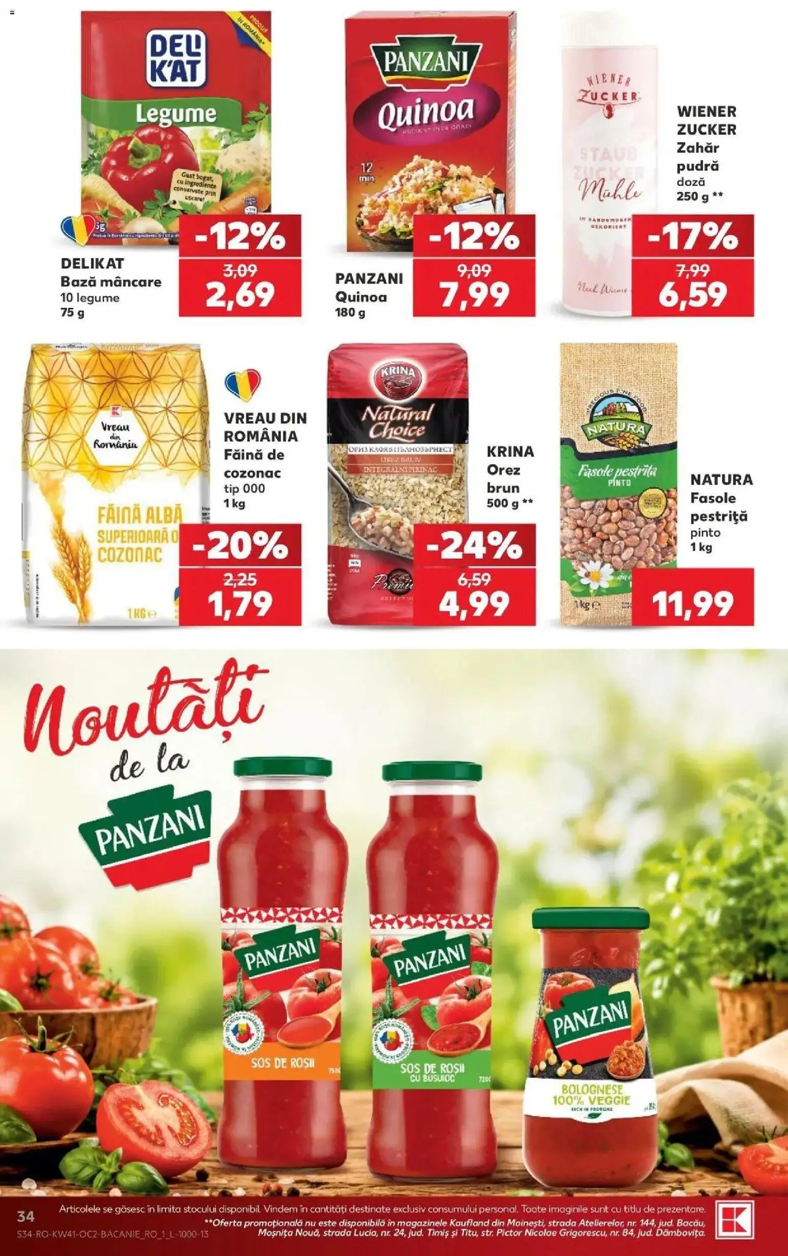 Catalog Kaufland 7 - 12 Octombrie 2026 | Pagina 34 | Produse: Panzani, Sos de roșii, Făină, Orez