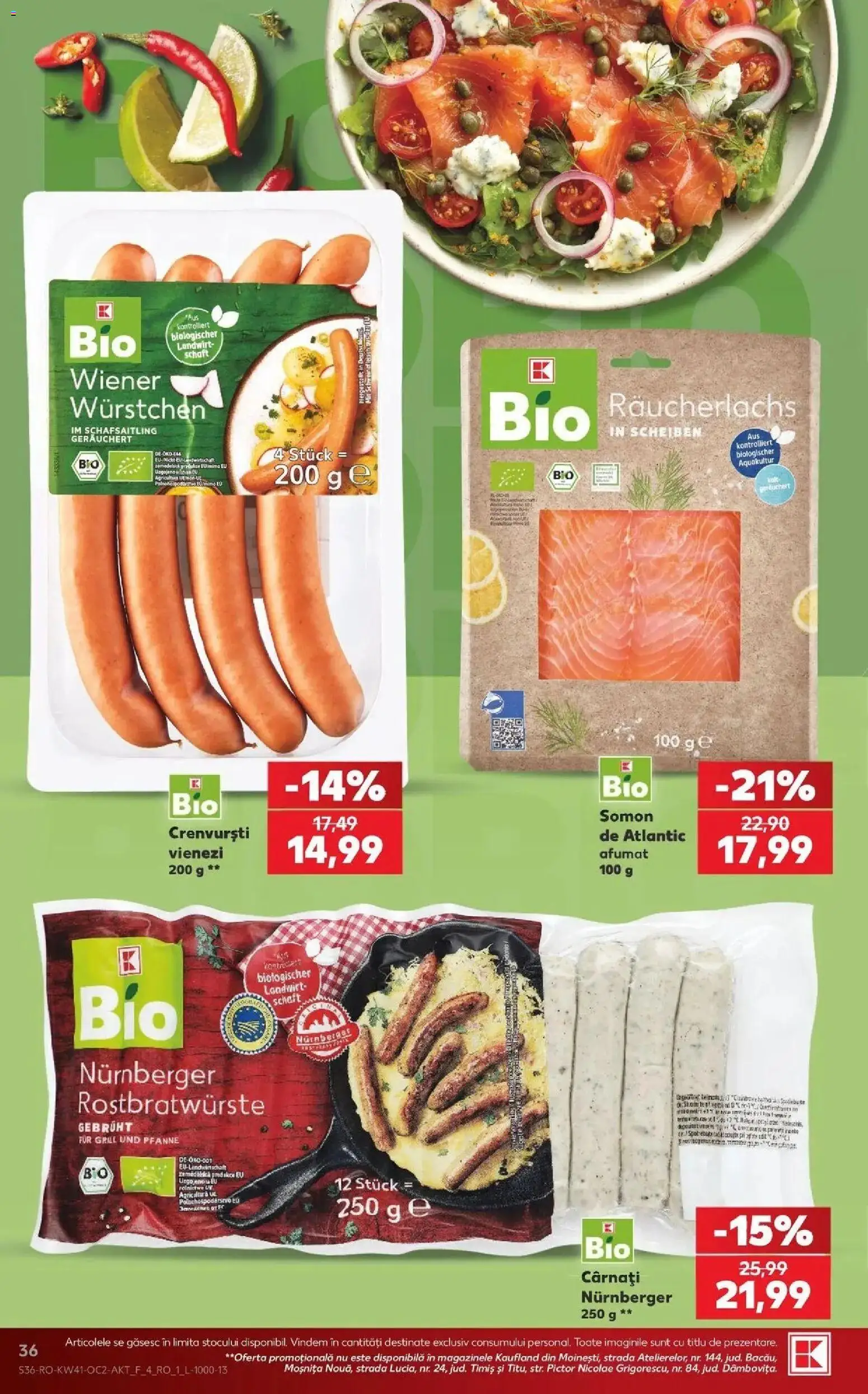 Catalog Kaufland 7 - 12 Octombrie 2026 | Pagina 36 | Produse: Grill, Crenvurști, Somon, Cârnați