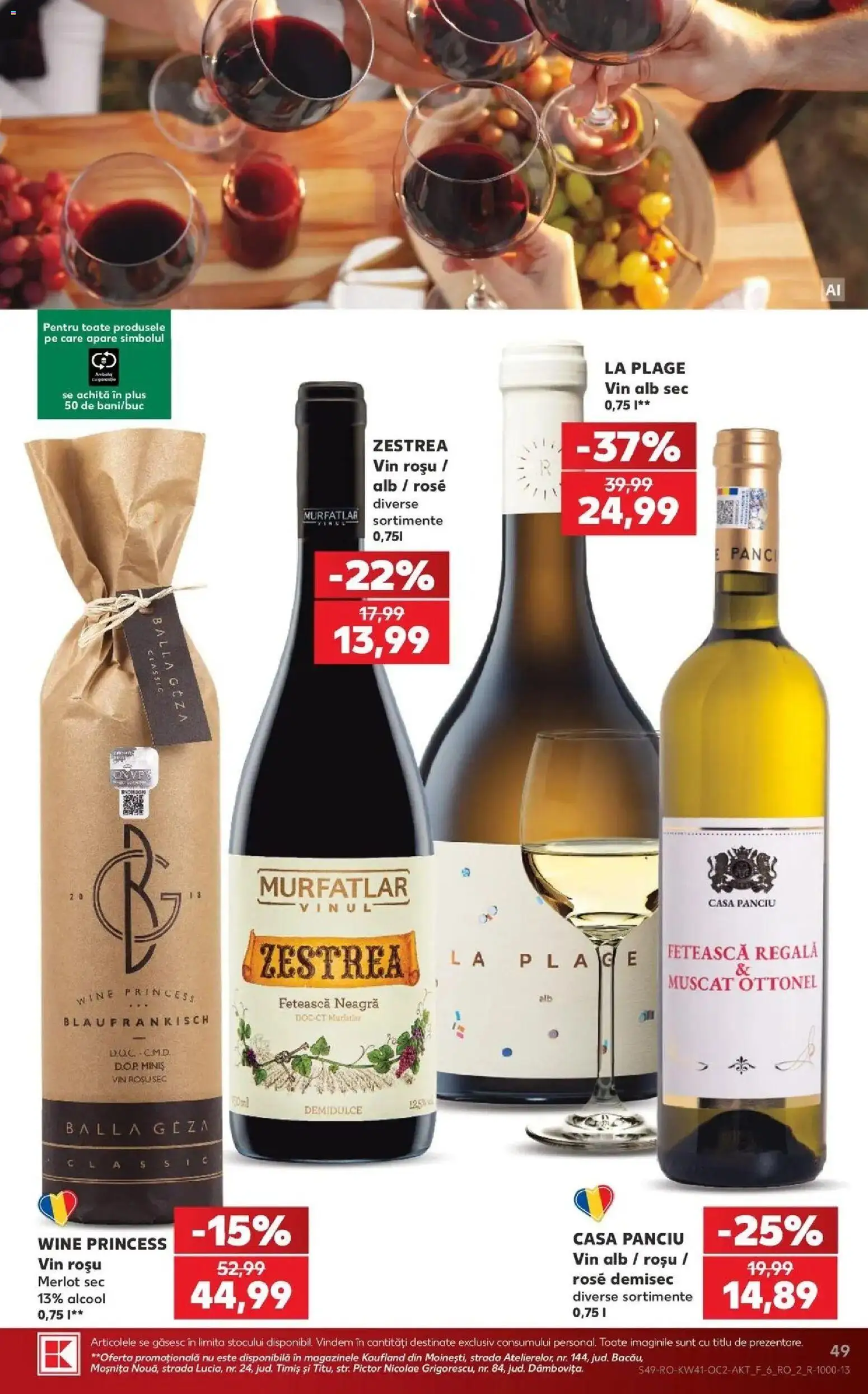 Catalog Kaufland 7 - 12 Octombrie 2026 | Pagina 49 | Produse: Vin rosu, Vin alb, Vin, Plus