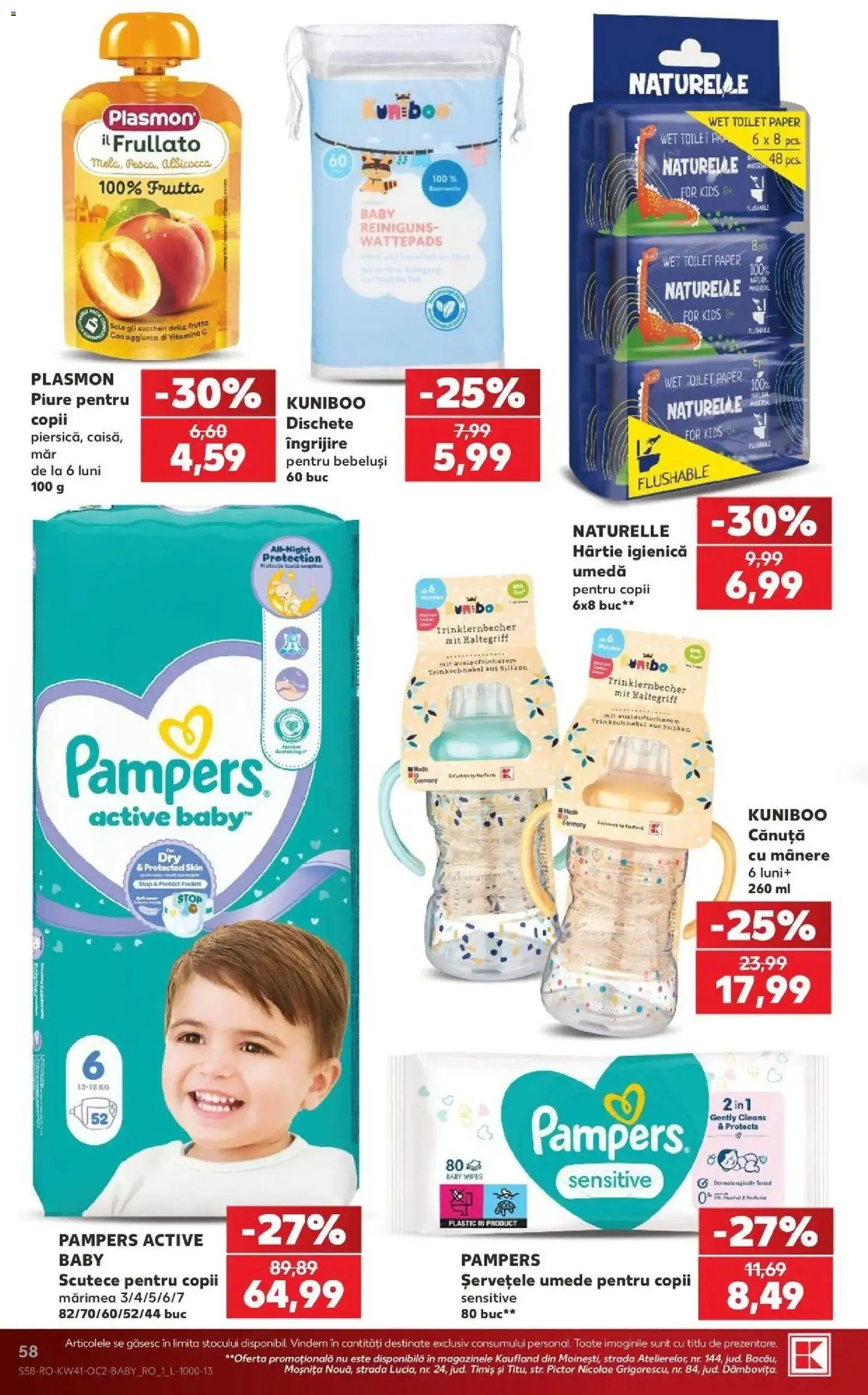 Catalog Kaufland 7 - 12 Octombrie 2026 | Pagina 58 | Produse: Baby, Pampers, Active, Scutece