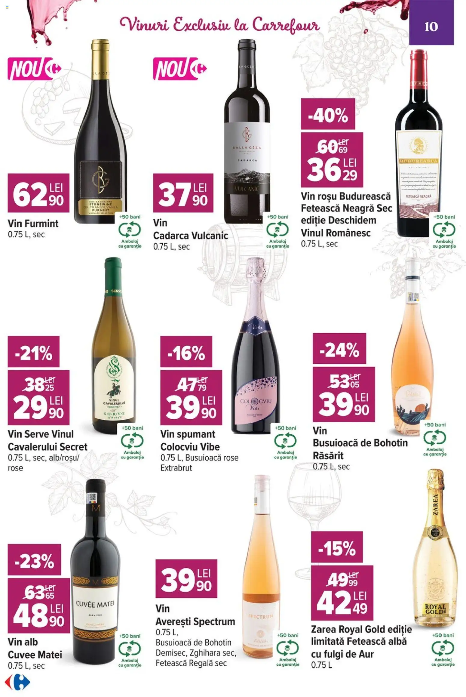 Catalog Carrefour 7 - 19 Octombrie 2026 | Pagina 10 | Produse: Vin rosu, Alba, Vin spumant, Vin