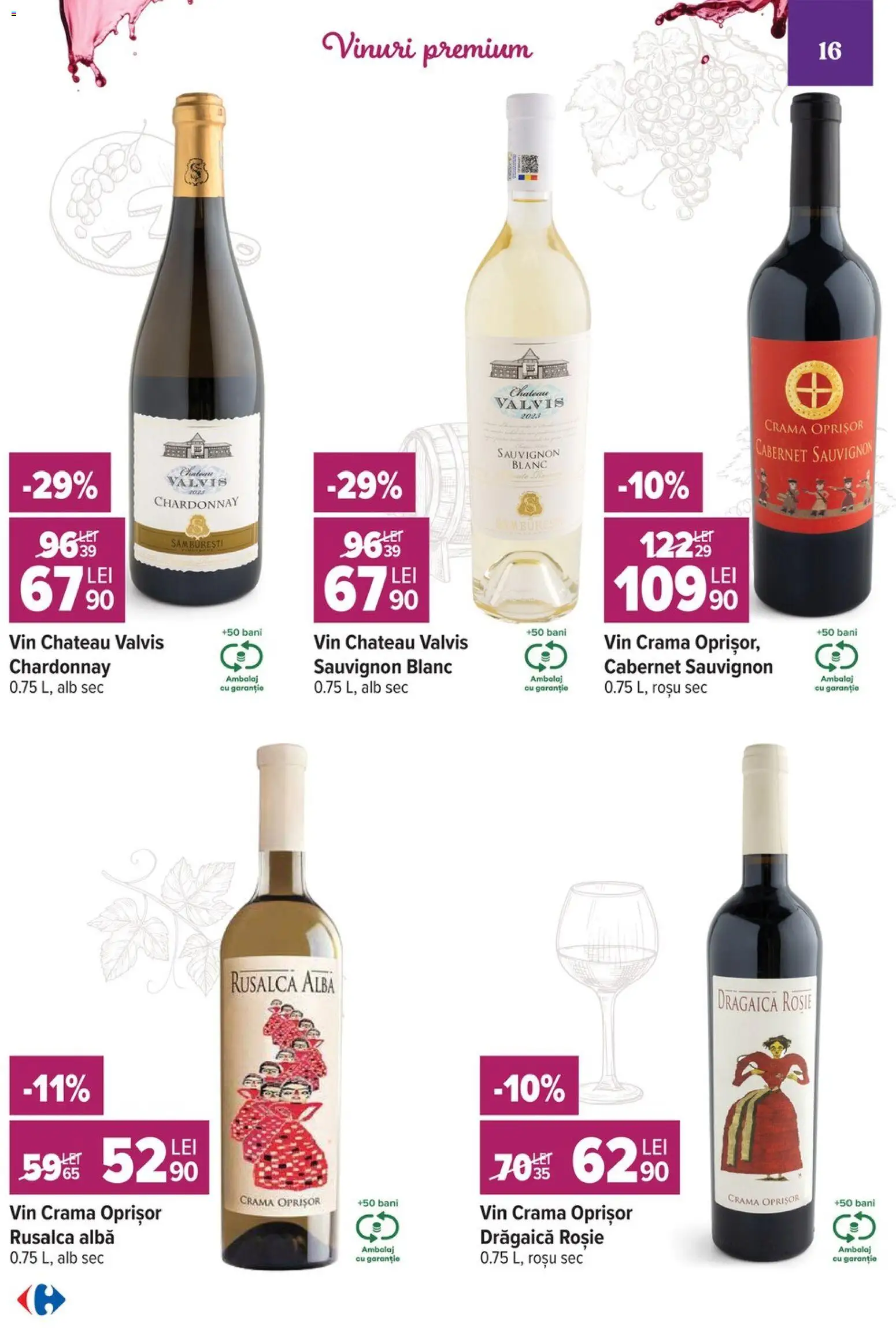 Catalog Carrefour 7 - 19 Octombrie 2026 | Pagina 16 | Produse: Premium, Alba, Vin, Sauvignon