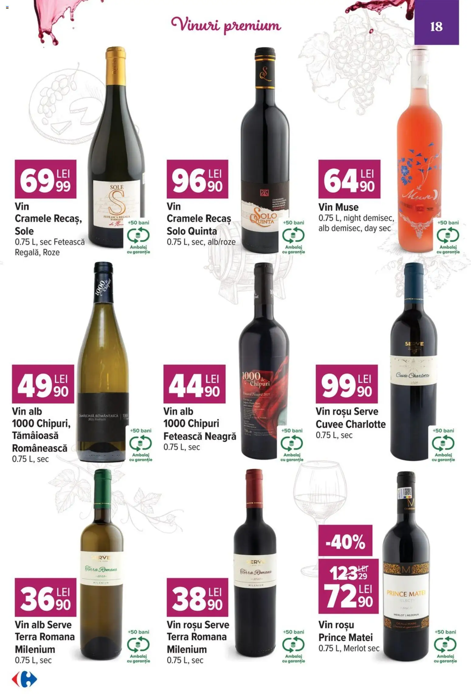 Catalog Carrefour 7 - 19 Octombrie 2026 | Pagina 18 | Produse: Premium, Vin alb, Vin, Mere