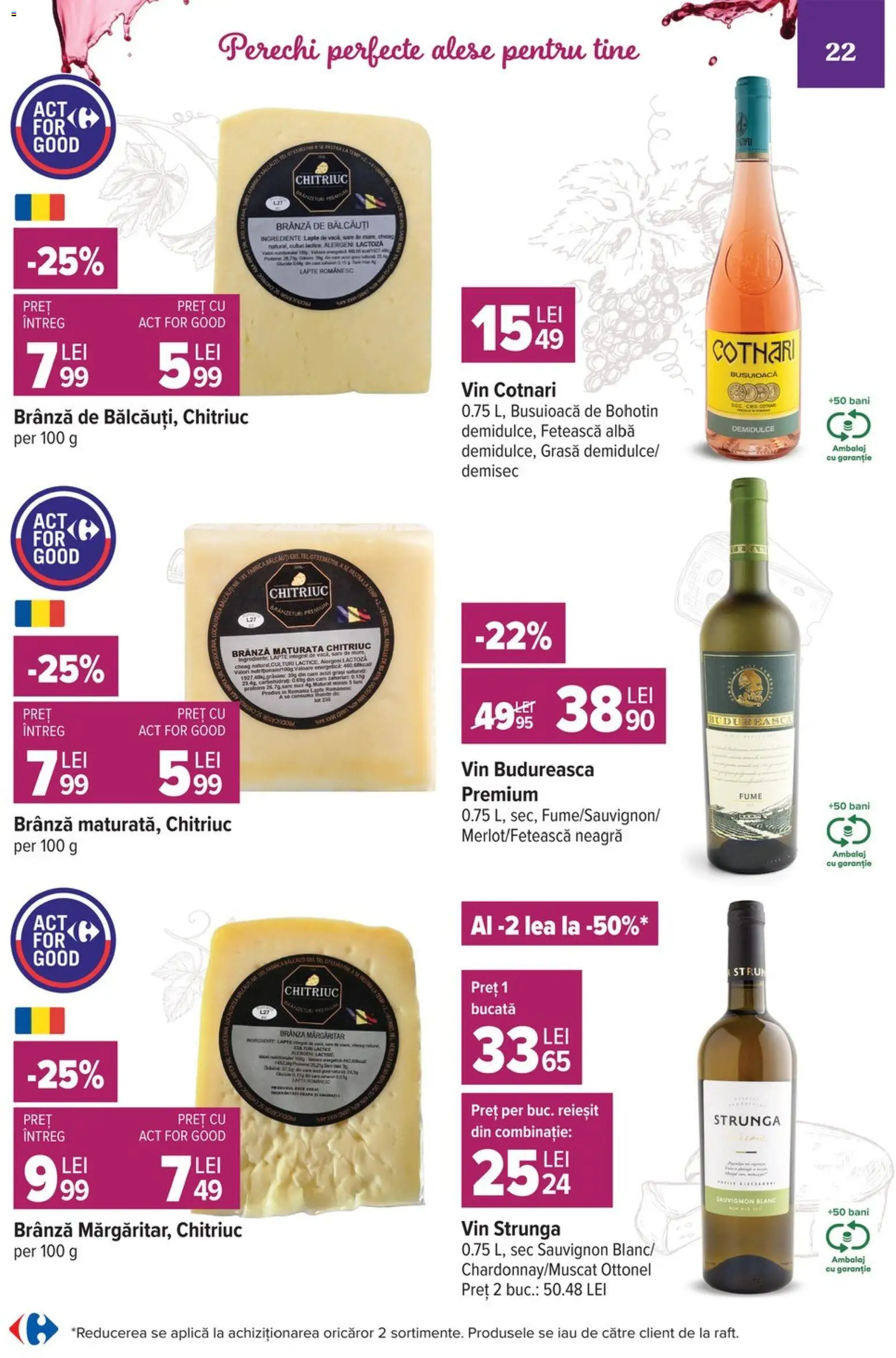 Catalog Carrefour 7 - 19 Octombrie 2026 | Pagina 22 | Produse: Premium, Alba, Brânză, Vin