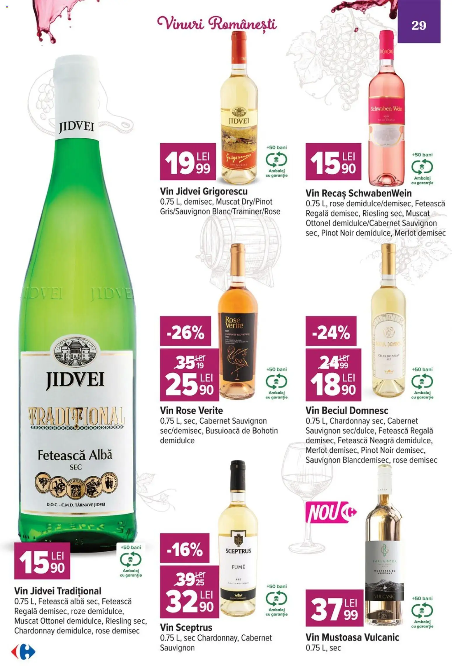 Catalog Carrefour 7 - 19 Octombrie 2026 | Pagina 29 | Produse: Alba, Vin rose, Vin, Sauvignon