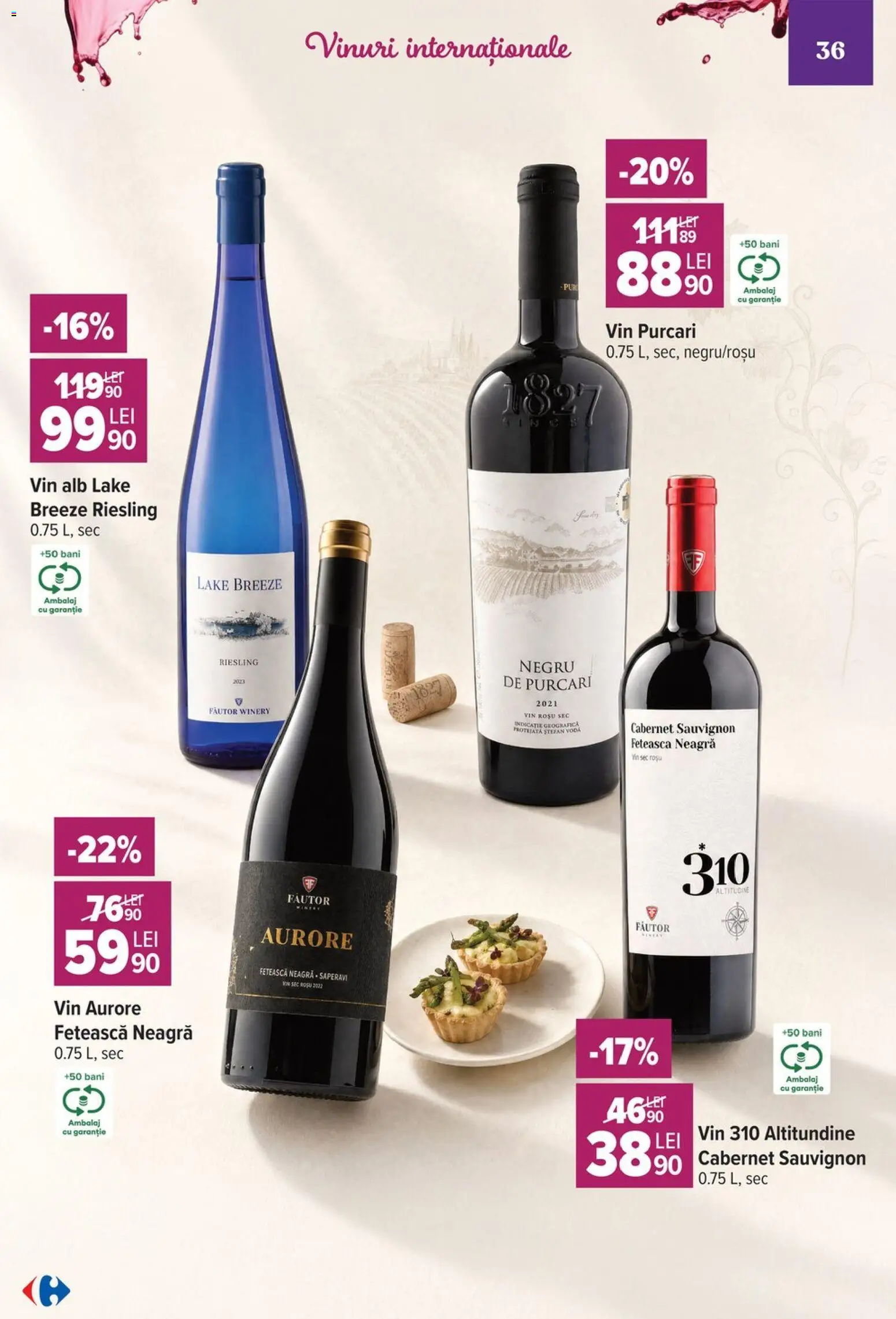 Catalog Carrefour 7 - 19 Octombrie 2026 | Pagina 36 | Produse: Vin rosu, Vin alb, Vin, Sauvignon