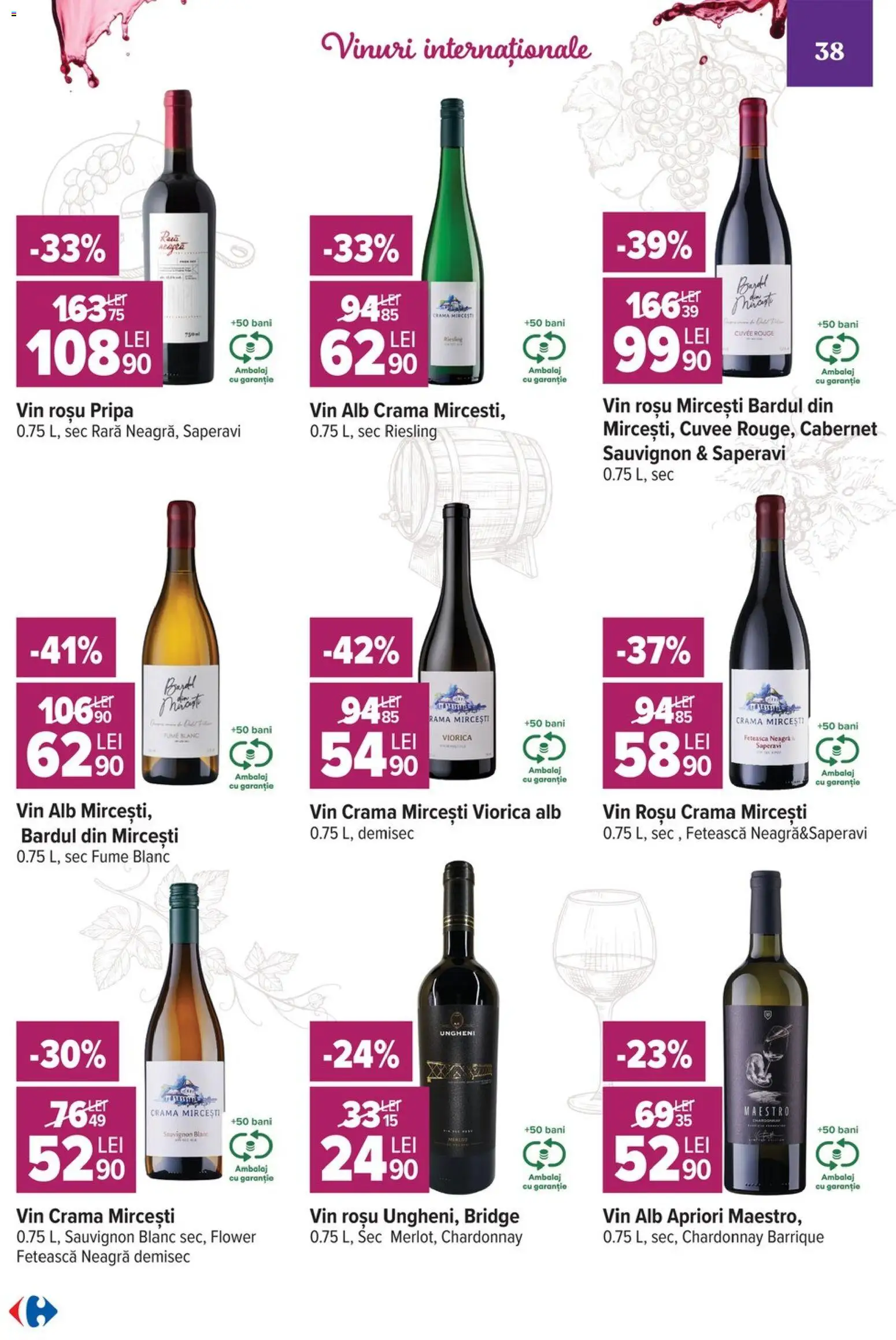 Catalog Carrefour 7 - 19 Octombrie 2026 | Pagina 38 | Produse: Vin rosu, Vin, Sauvignon, Rama