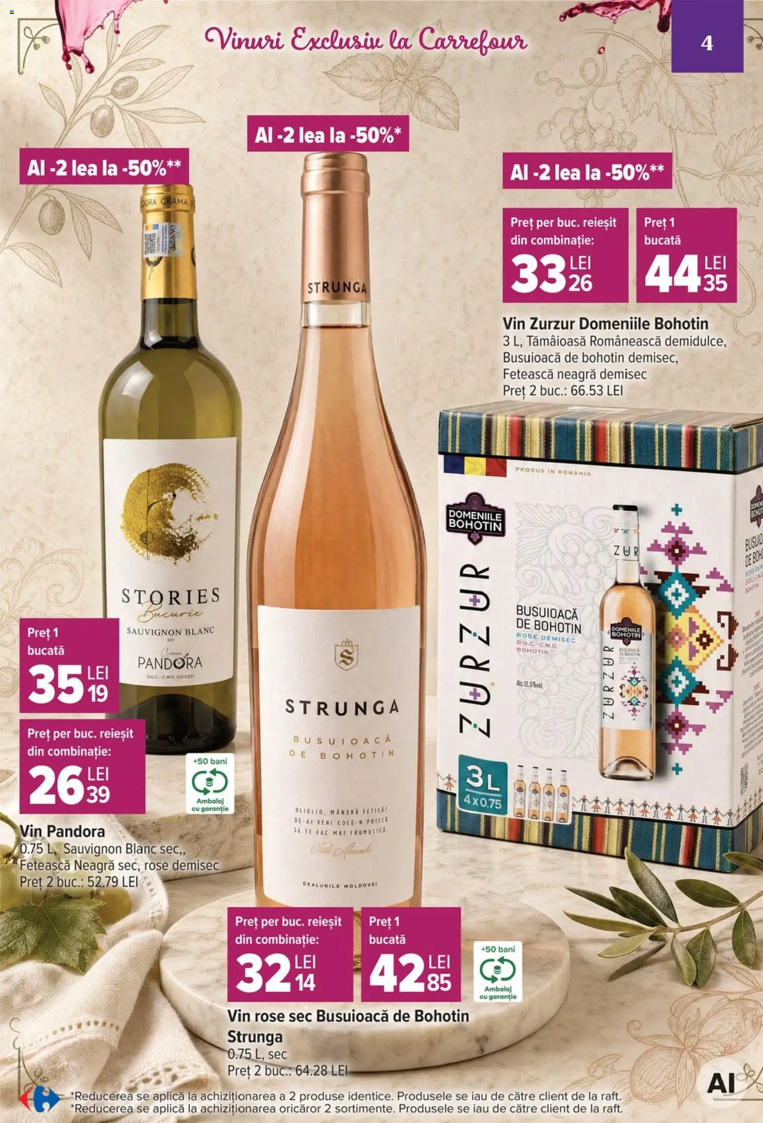 Catalog Carrefour 7 - 19 Octombrie 2026 | Pagina 4 | Produse: Aplică, Vin rose, Vin, Sauvignon