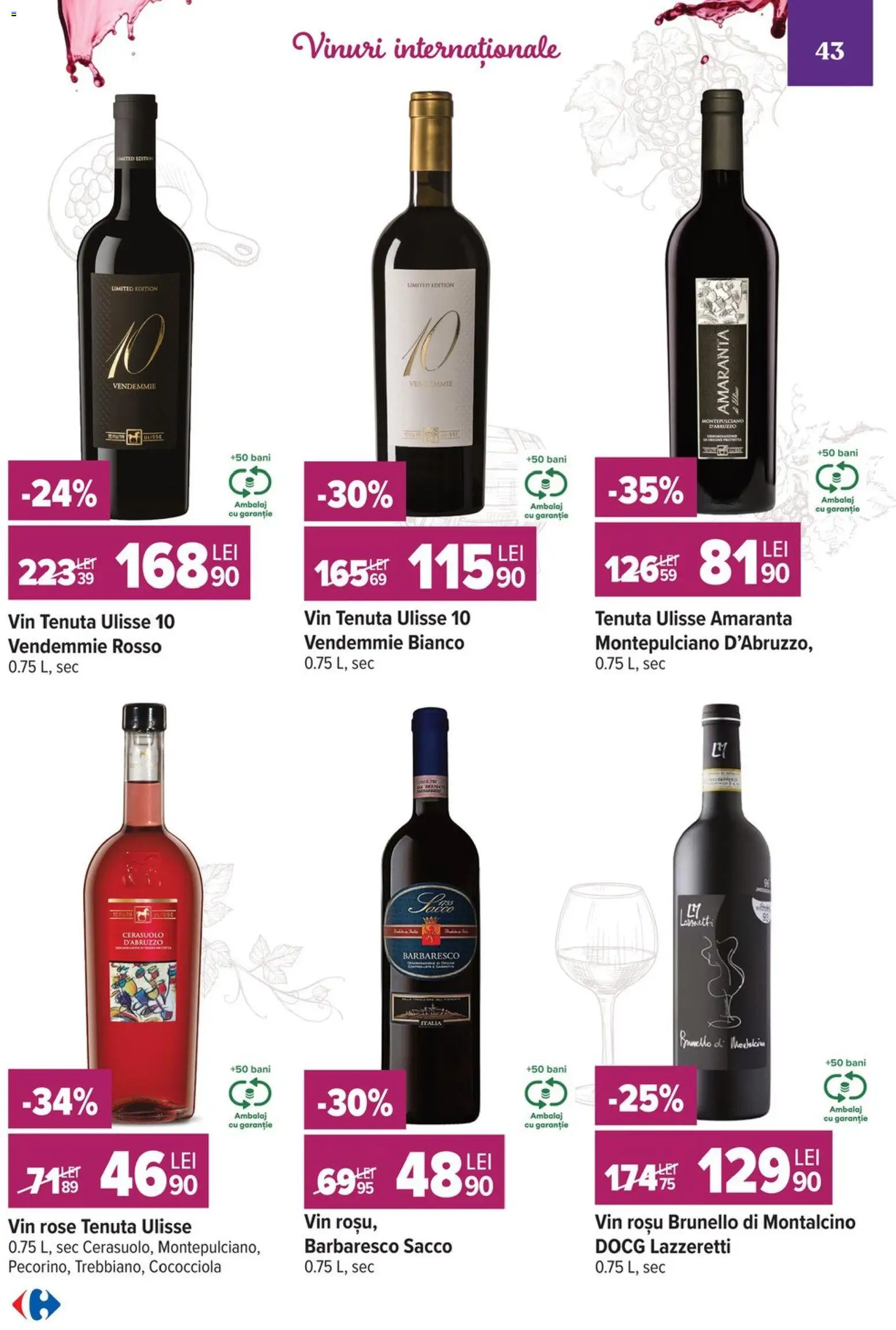 Catalog Carrefour 7 - 19 Octombrie 2026 | Pagina 43 | Produse: Vin rosu, Vin rose, Vin