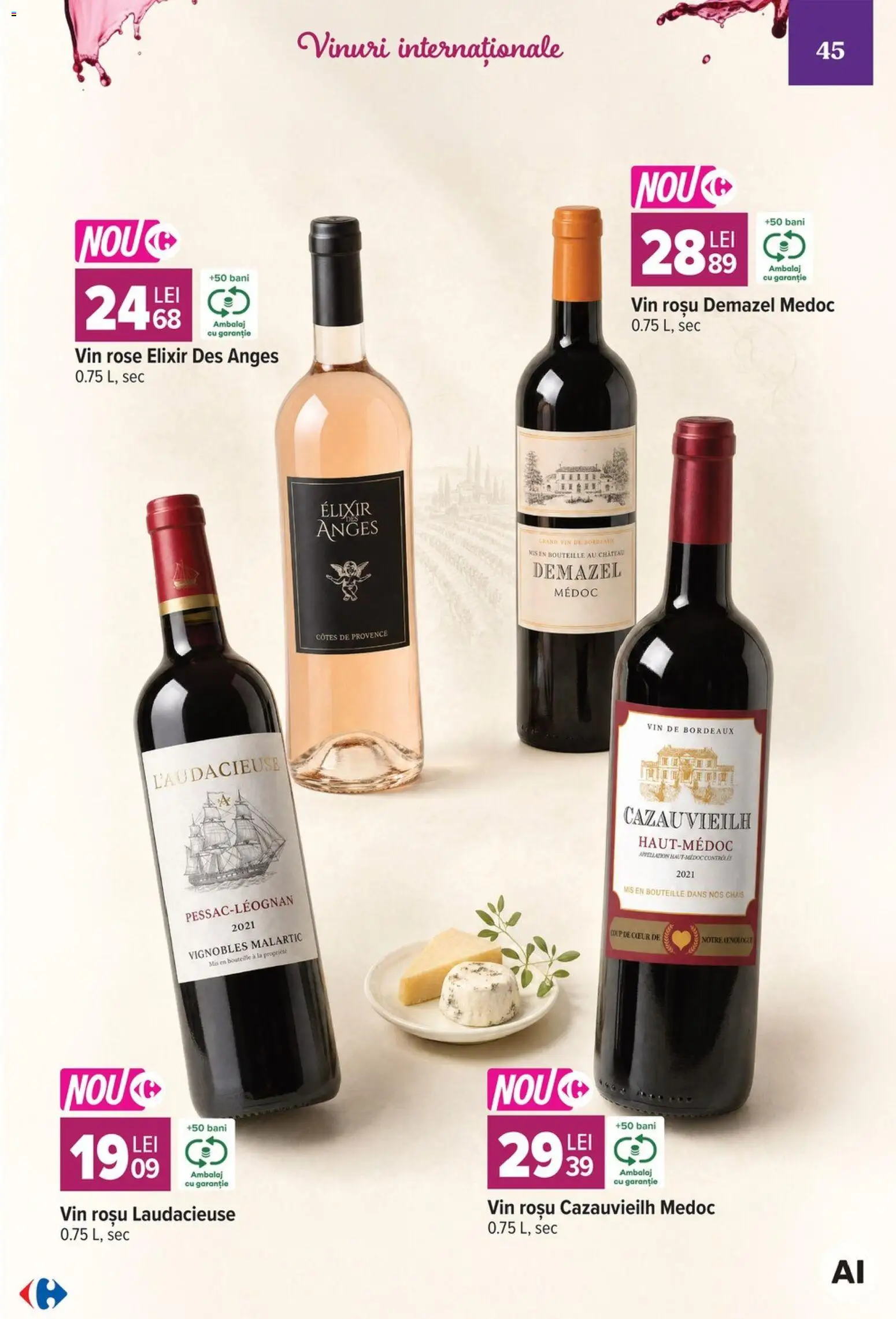 Catalog Carrefour 7 - 19 Octombrie 2026 | Pagina 45 | Produse: Vin rosu, Elixir, Vin rose, Vin