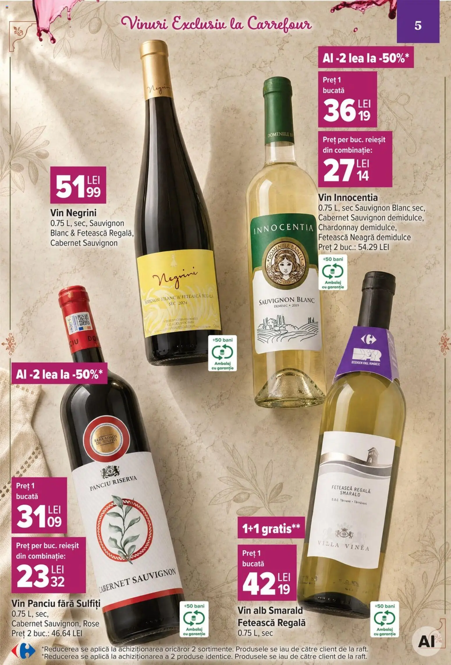 Catalog Carrefour 7 - 19 Octombrie 2026 | Pagina 5 | Produse: Aplică, Vin alb, Vin, Sauvignon