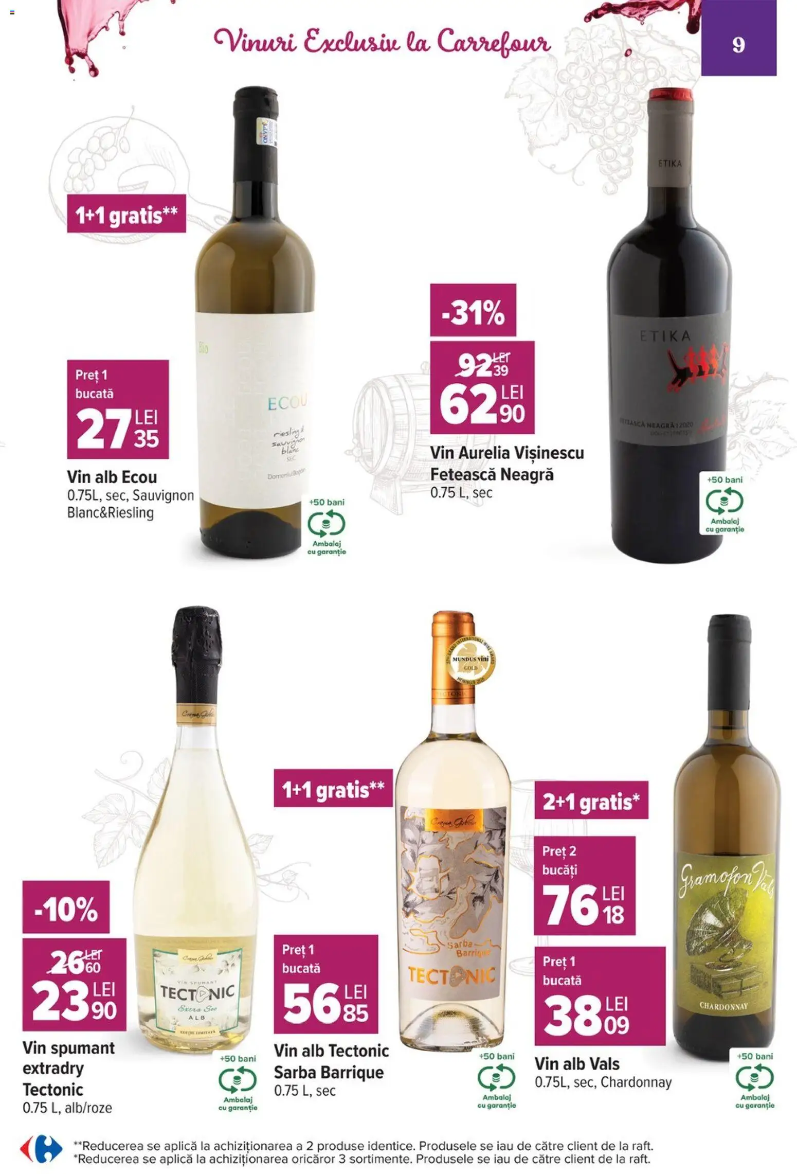 Catalog Carrefour 7 - 19 Octombrie 2026 | Pagina 9 | Produse: Aplică, Vin alb, Vin spumant, Sauvignon