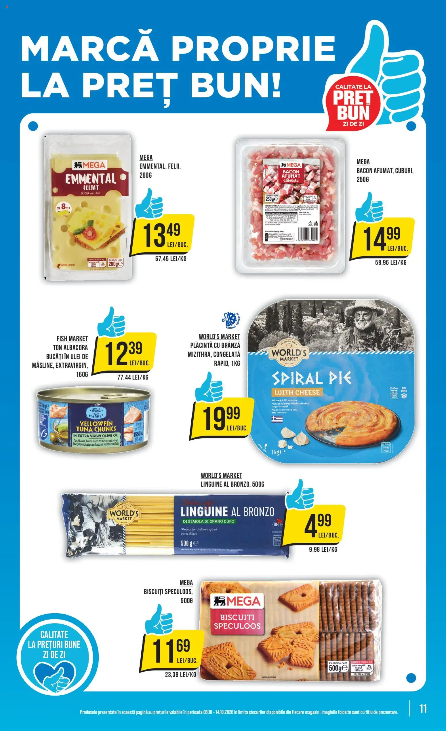 Catalog Mega Image 8 - 13 Octombrie 2026 | Pagina 11 | Produse: Bacon, Plăcintă, Ulei, Biscuiți