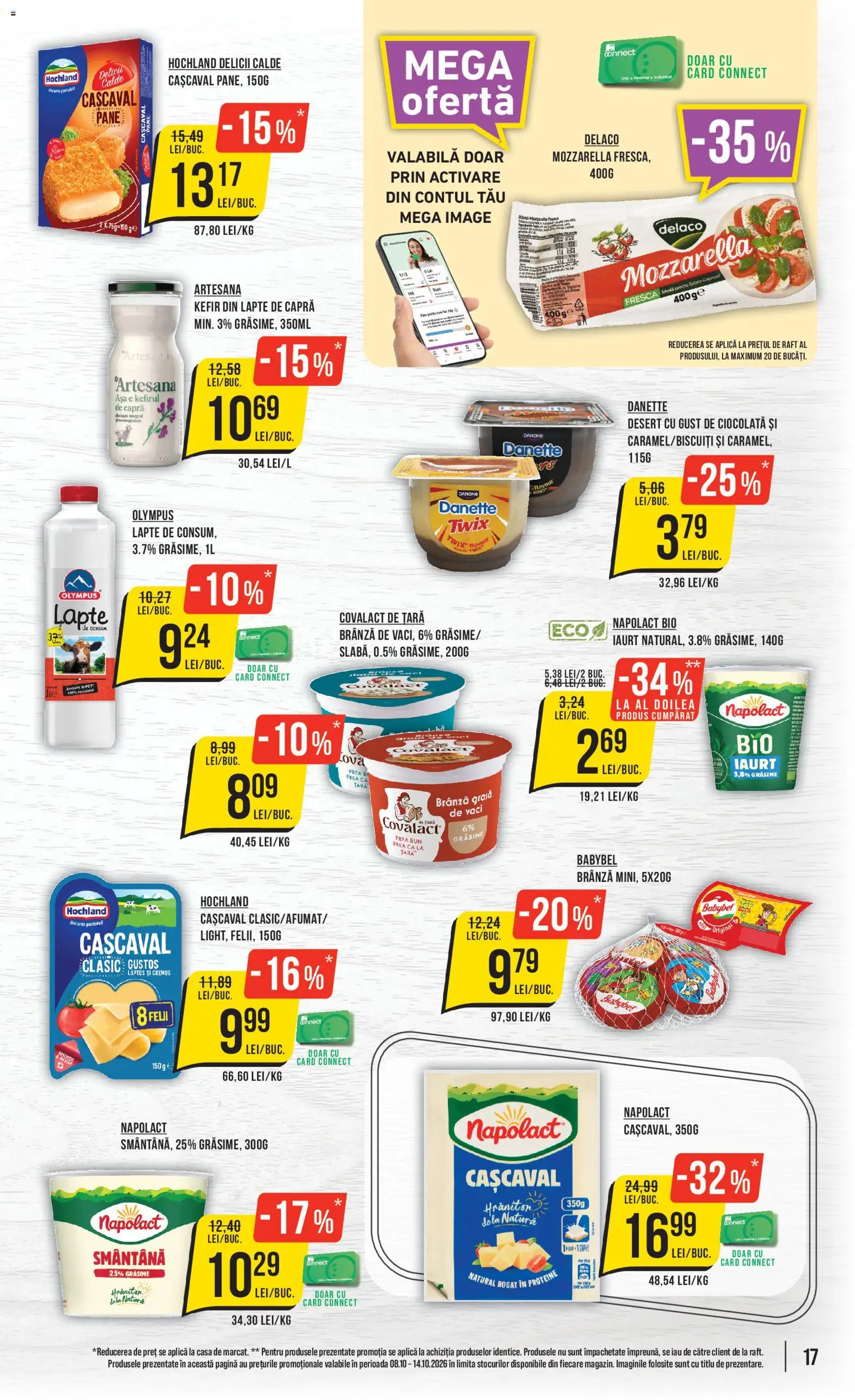 Catalog Mega Image 8 - 13 Octombrie 2026 | Pagina 17 | Produse: Delaco, Hochland, Ciocolată, Danone