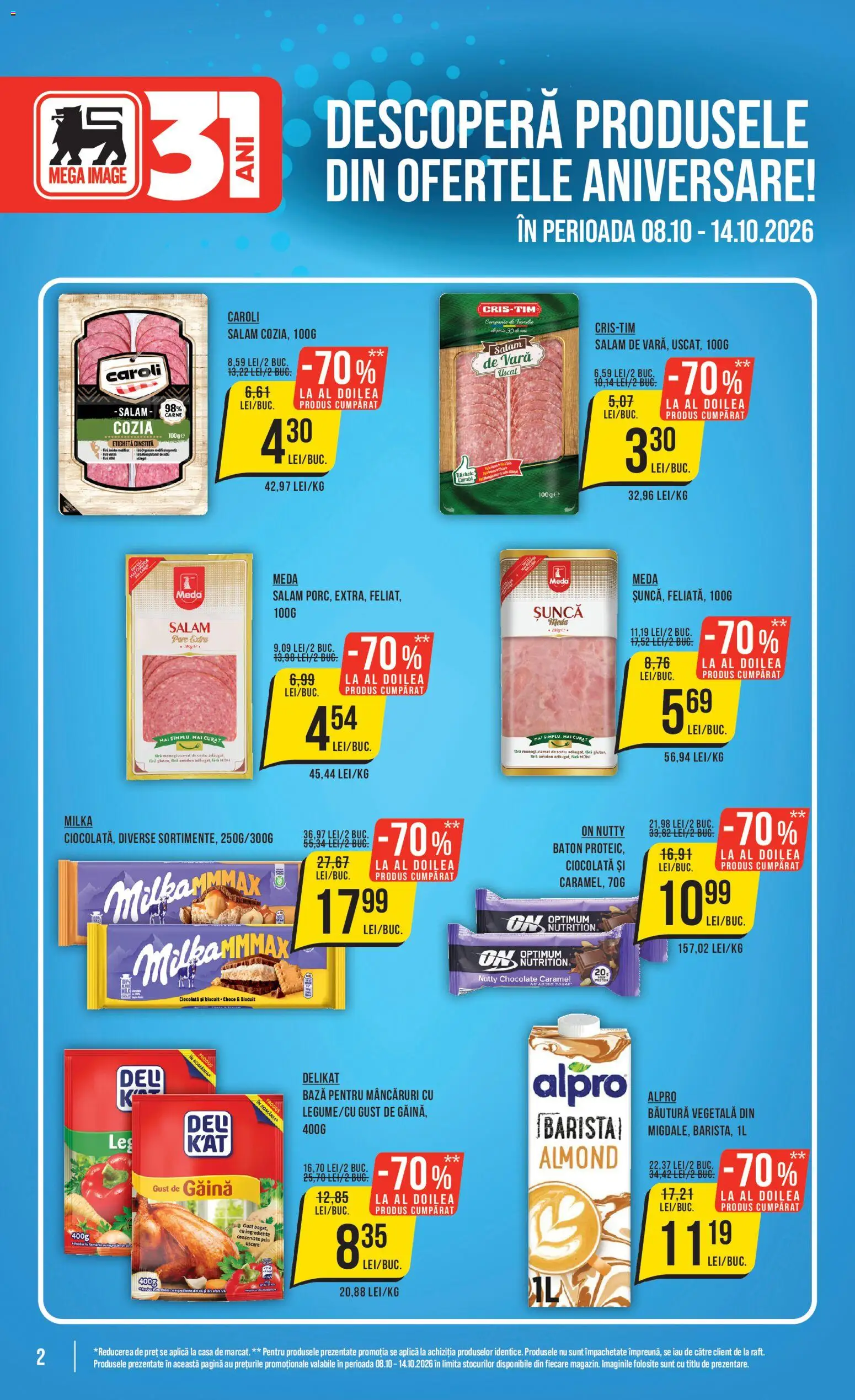 Catalog Mega Image 8 - 13 Octombrie 2026 | Pagina 2 | Produse: Alpro, Ciocolată, Salam, Șuncă