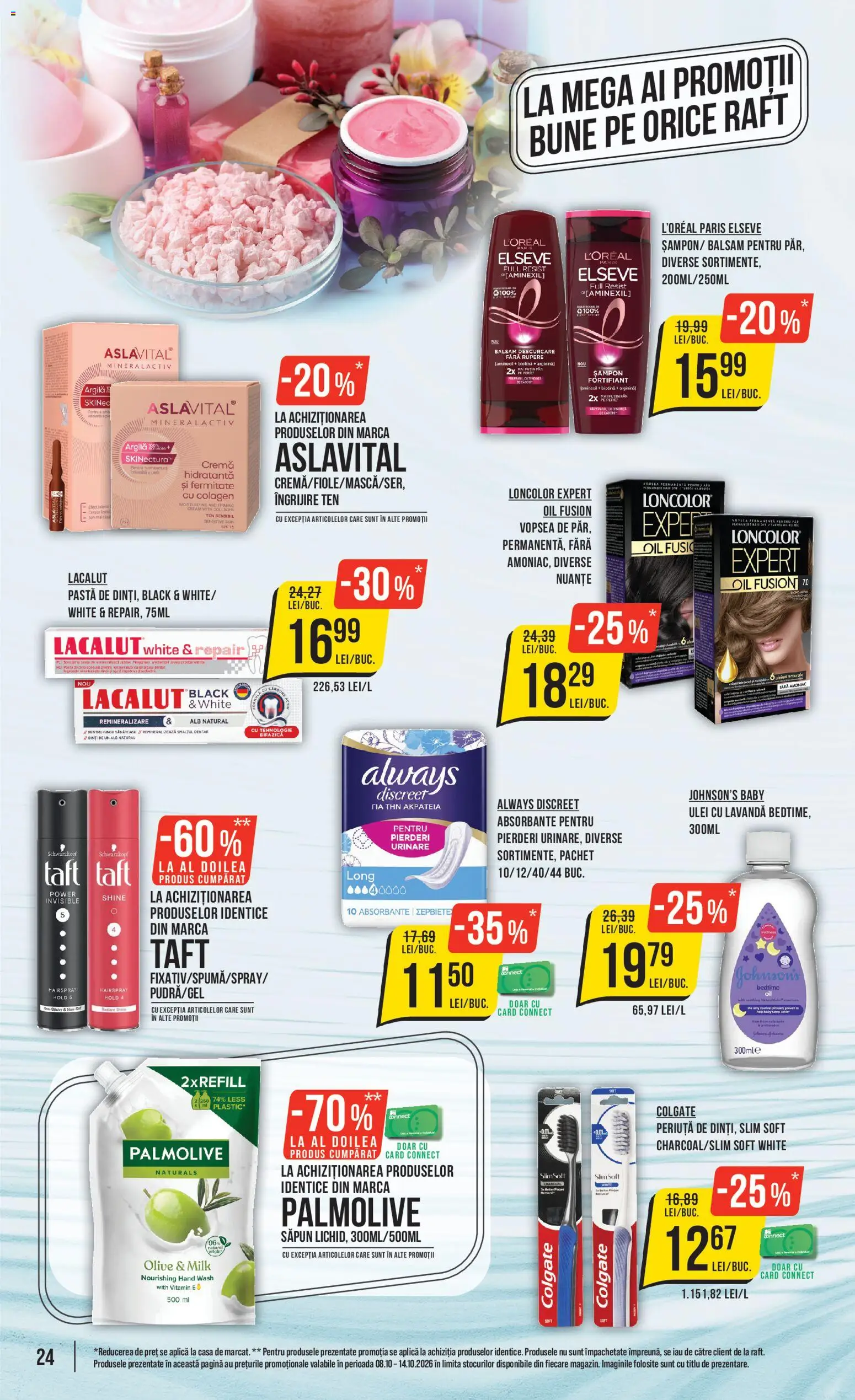 Catalog Mega Image 8 - 13 Octombrie 2026 | Pagina 24 | Produse: Șampon, Balsam, Ulei, Absorbante