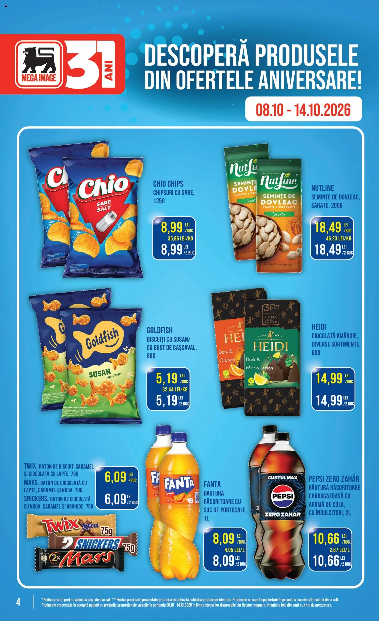 Catalog Mega Image 8 - 13 Octombrie 2026 | Pagina 4 | Produse: Zero, Aplică, Suc, Chipsuri