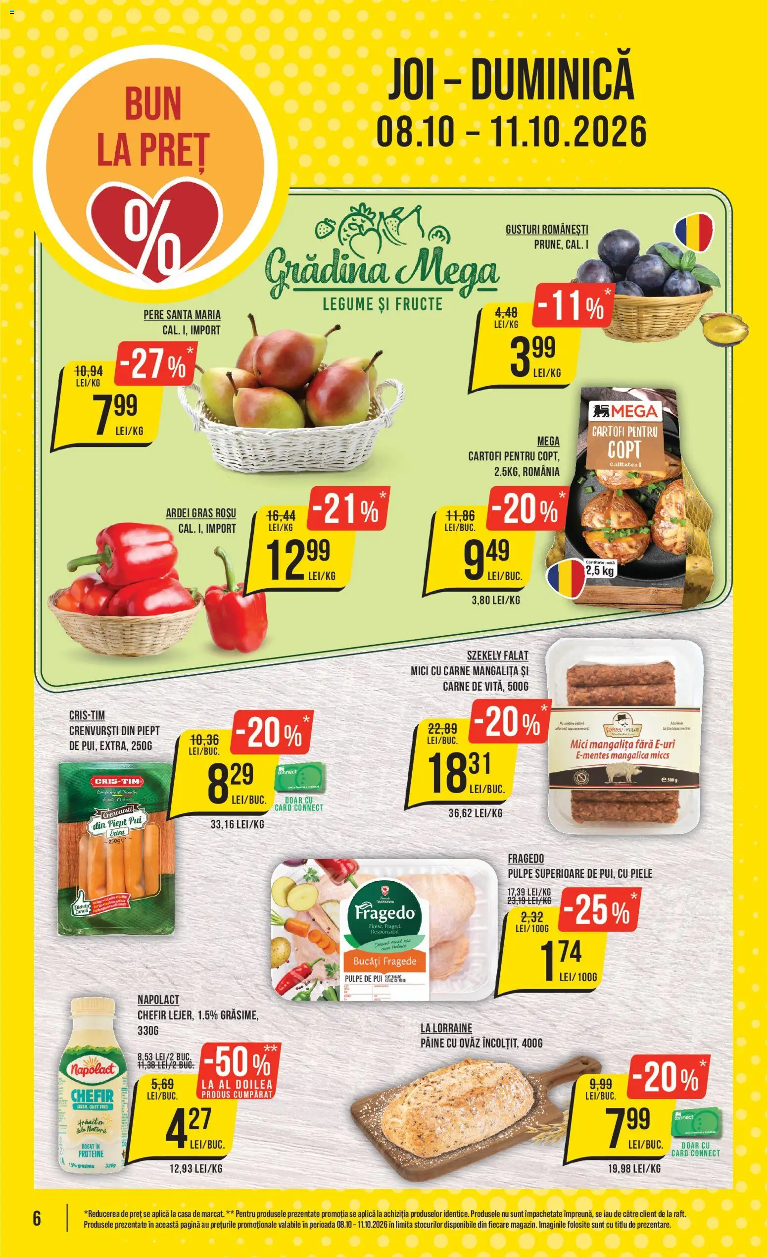 Catalog Mega Image 8 - 13 Octombrie 2026 | Pagina 6 | Produse: Proteine, Aplică, Crenvurști, Cartofi