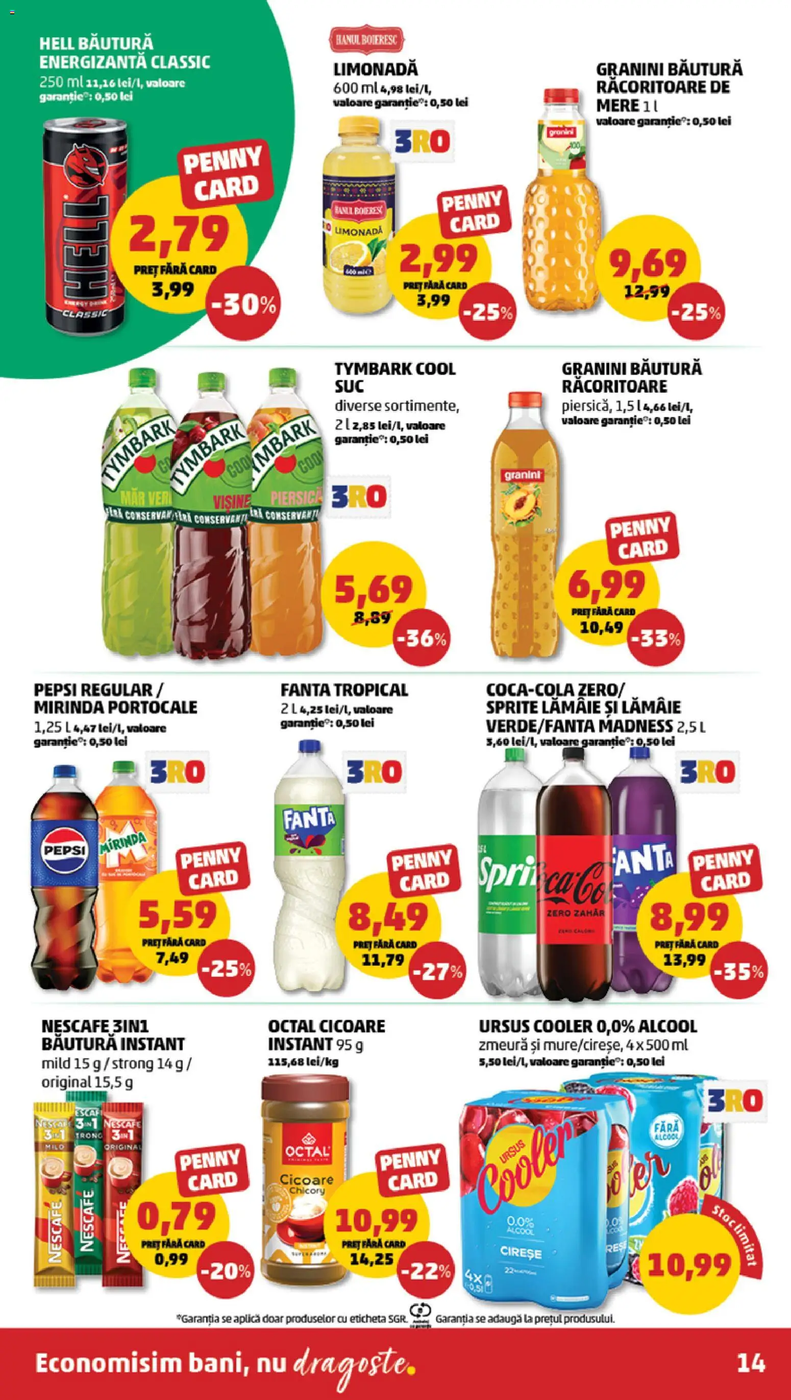 Catalog PENNY Market 7 - 12 Octombrie 2026 | Pagina 14 | Produse: Limonada, Ursus cooler, Pepsi, Cireșe