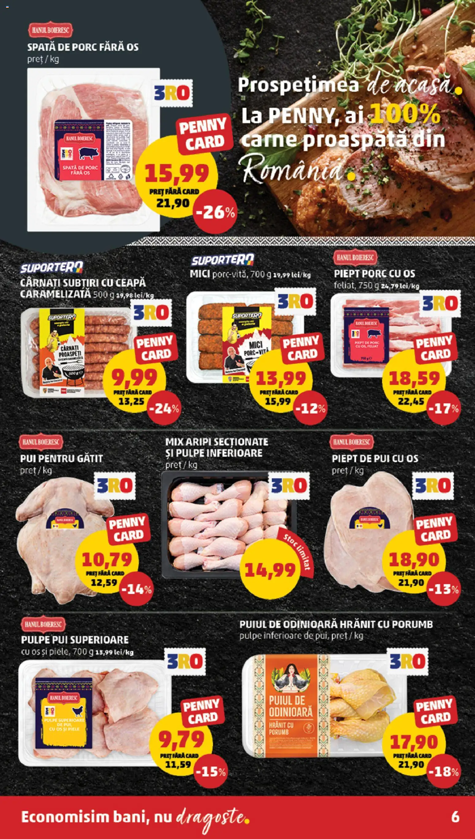 Catalog PENNY Market 7 - 12 Octombrie 2026 | Pagina 6 | Produse: Spata de porc, Pui, Mici, Porumb